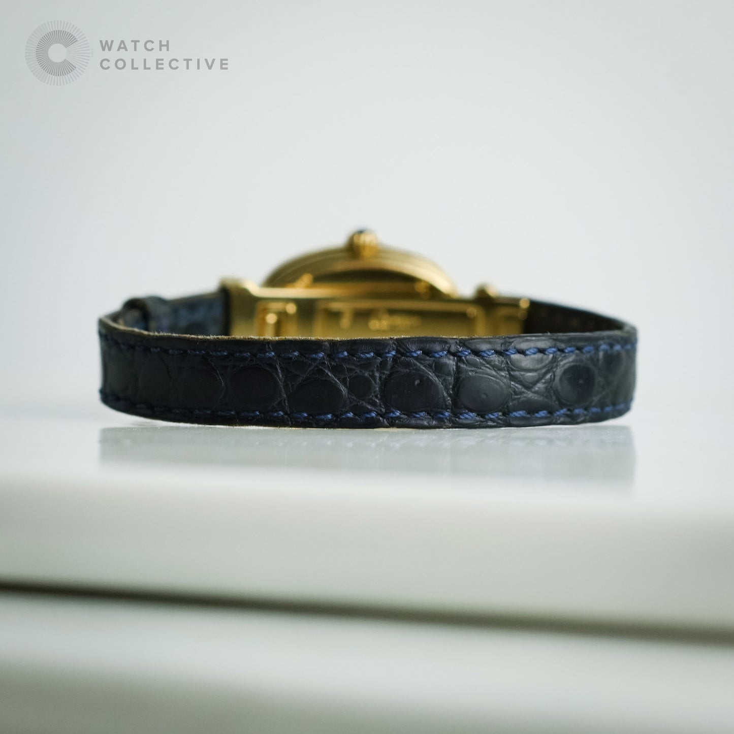Cartier Baignoire 18k Yellow Gold Hidden Clasp Quartz 20mm W1514857