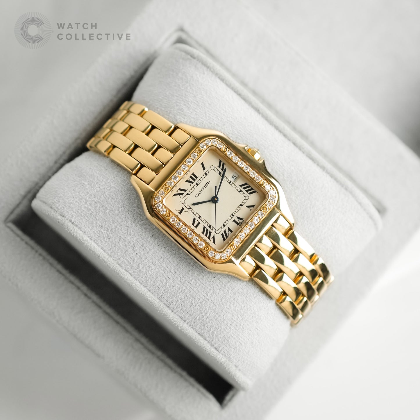 Cartier Panthere Men Sized YG 88396 Custom Diamonds