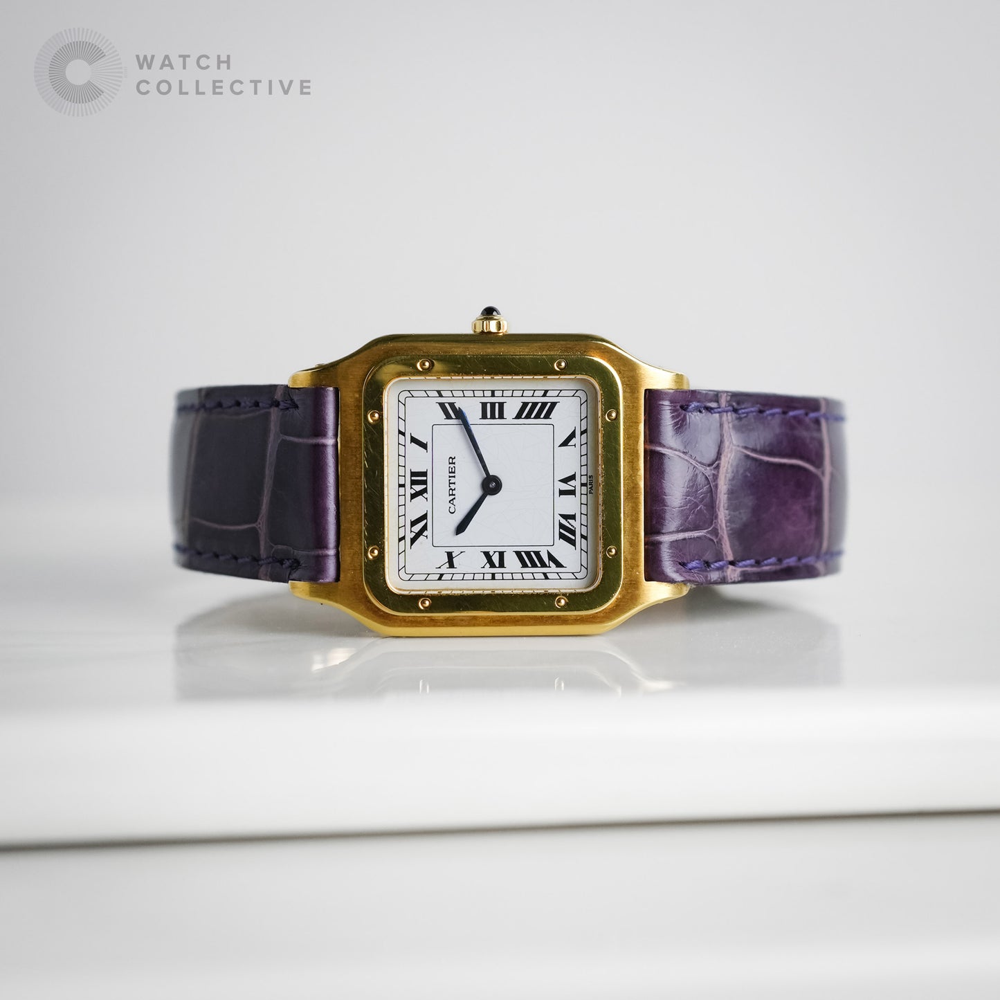 Cartier Santos Dumont 18k Yellow Gold Extra plate Paris dial 27x36mm Manual 96054