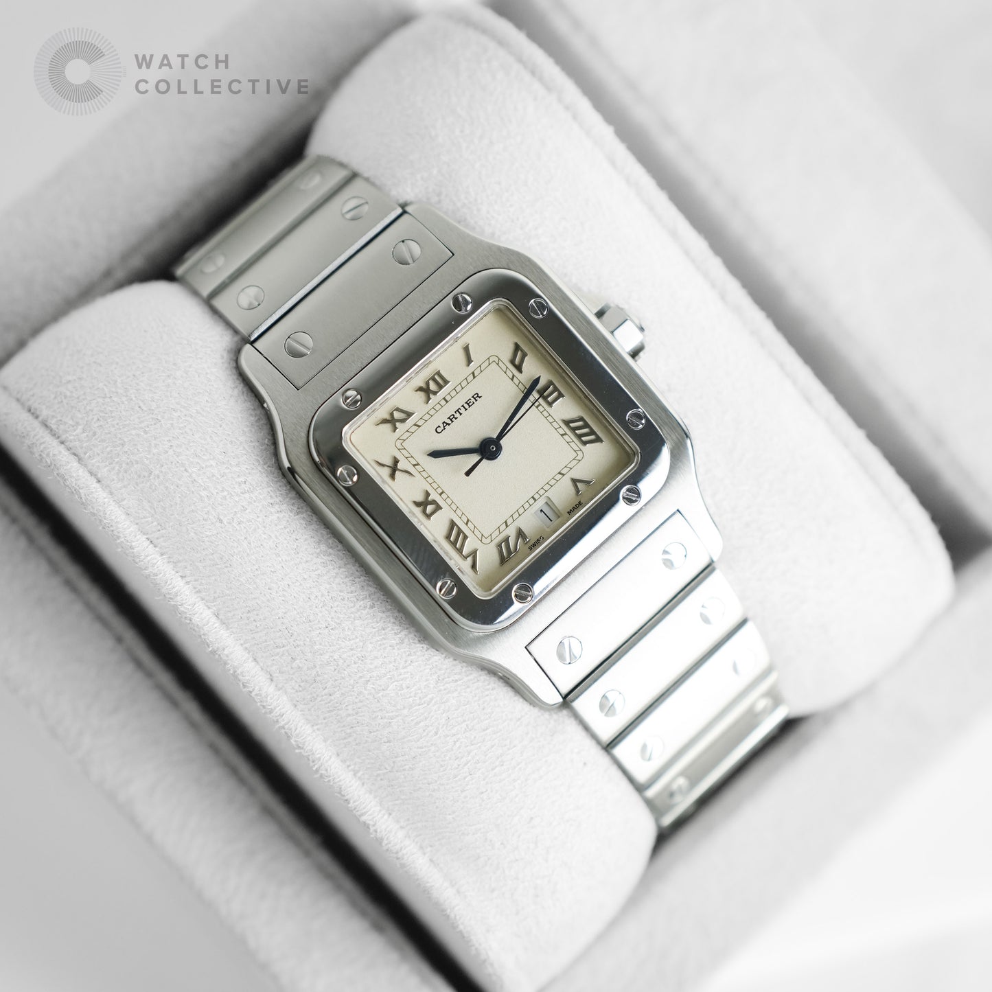 Stainless Steel Santos Galbee Quartz 29mm W20025D6
