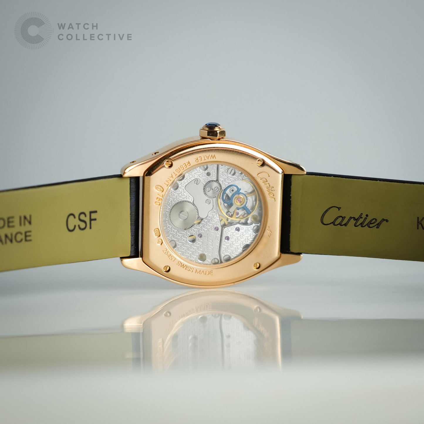 Cartier Tortue 18k Rose Gold Manual 26mm rubber strap 2645J