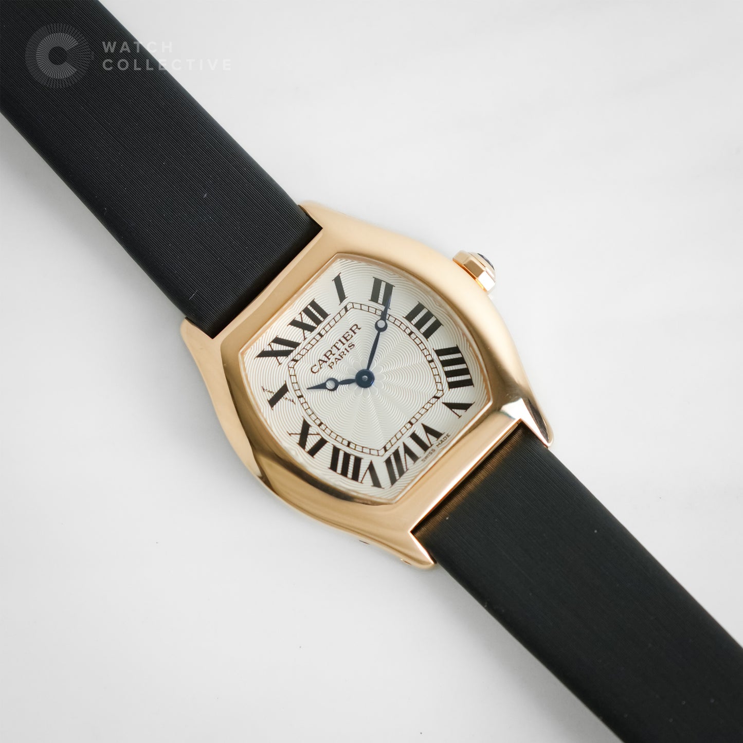 Cartier Tortue 18k Rose Gold Manual 26mm rubber strap 2645J