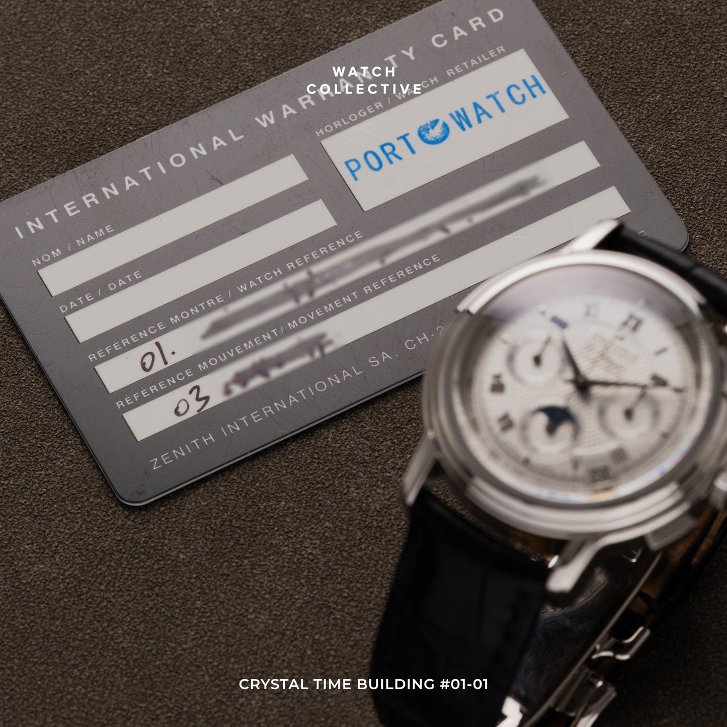 Zenith El Primero Triple Calendar Moonphase Guillioche dial 40mm automatic 03.240.410