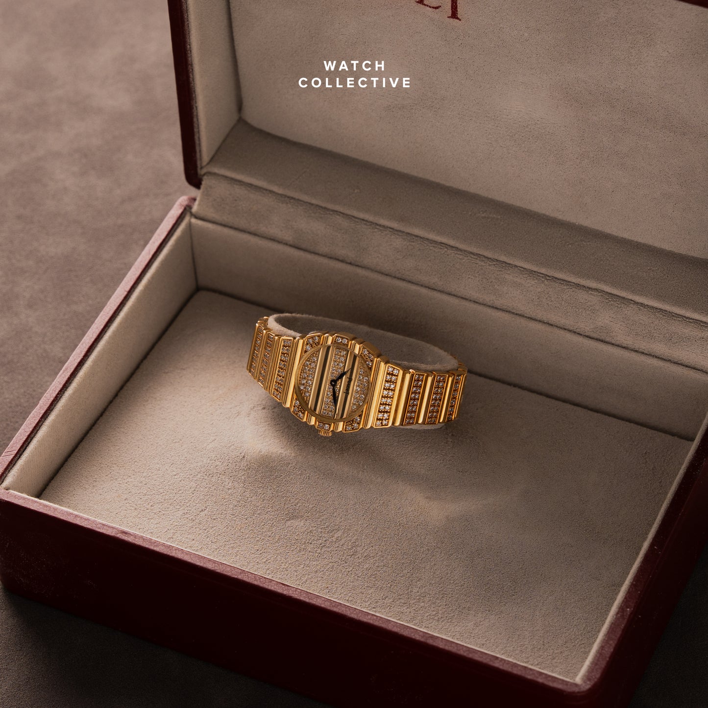 Piaget Polo Diamond Pave 18k Yellow Gold 23.5mm Quartz 861C725