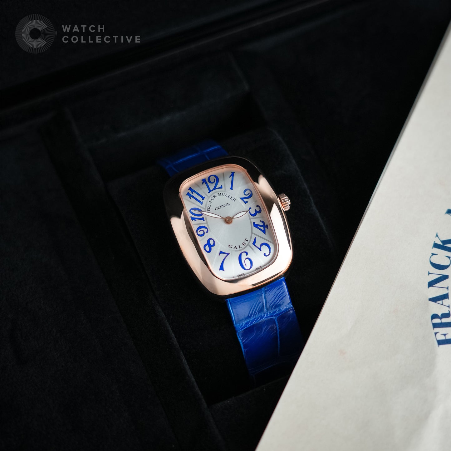 Franck Muller Galet Rose Gold Blue 3002 M QZ V BU | Complete Set, Limited Edition 88pc