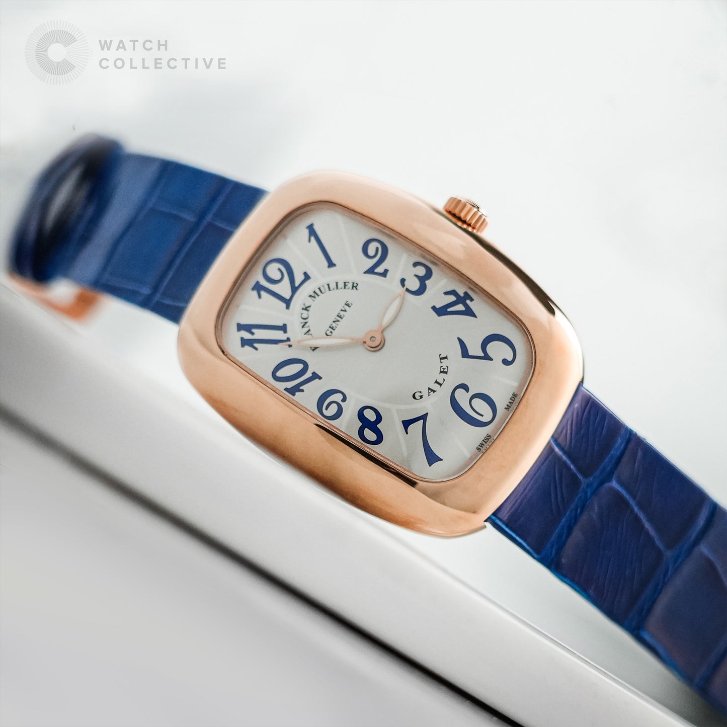 Franck Muller Galet Rose Gold Blue 3002 M QZ V BU | Complete Set, Limited Edition 88pc