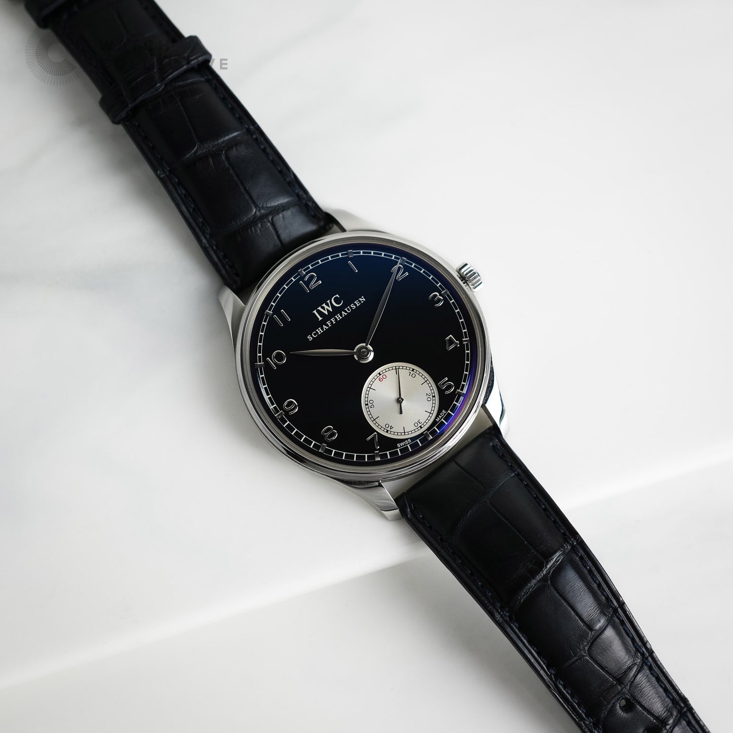 IWC Portuguese 44 Hand Wound Black Dial IW545404