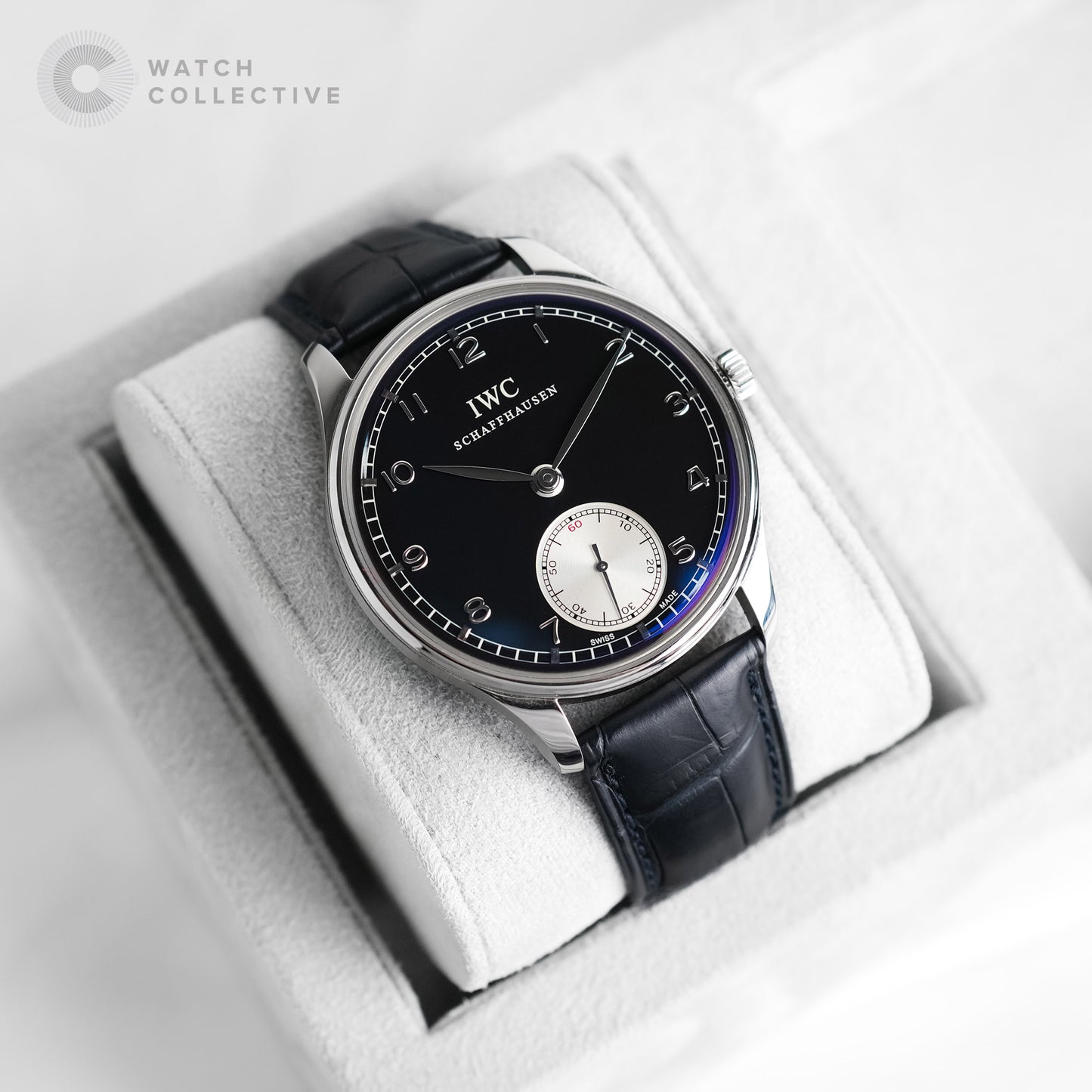 IWC Portuguese 44 Hand Wound Black Dial IW545404