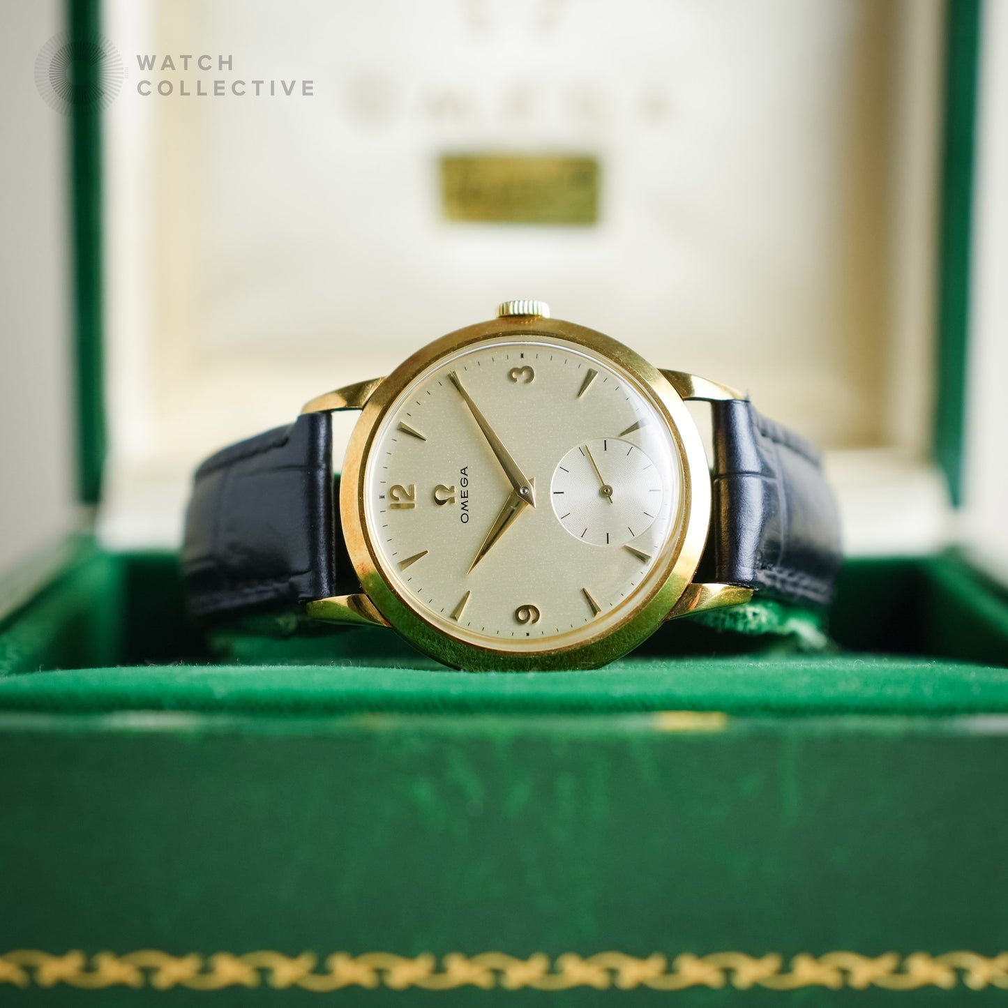 Vintage Omega Classic Calatrava Rose Gold White Dial 36mm Manual 2684
