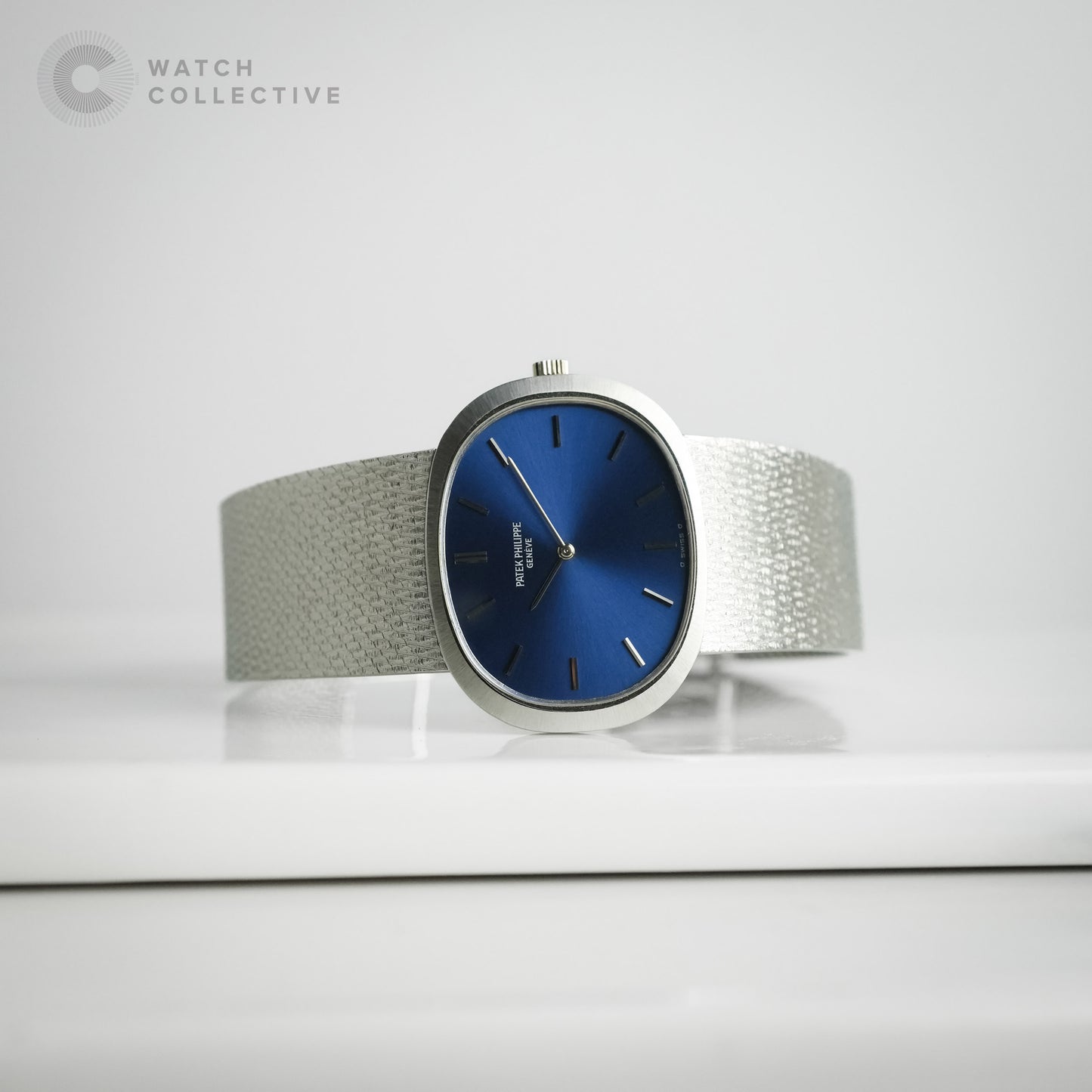 Patek Philippe Ellipse 18k White Gold Blue Dial 3583/001