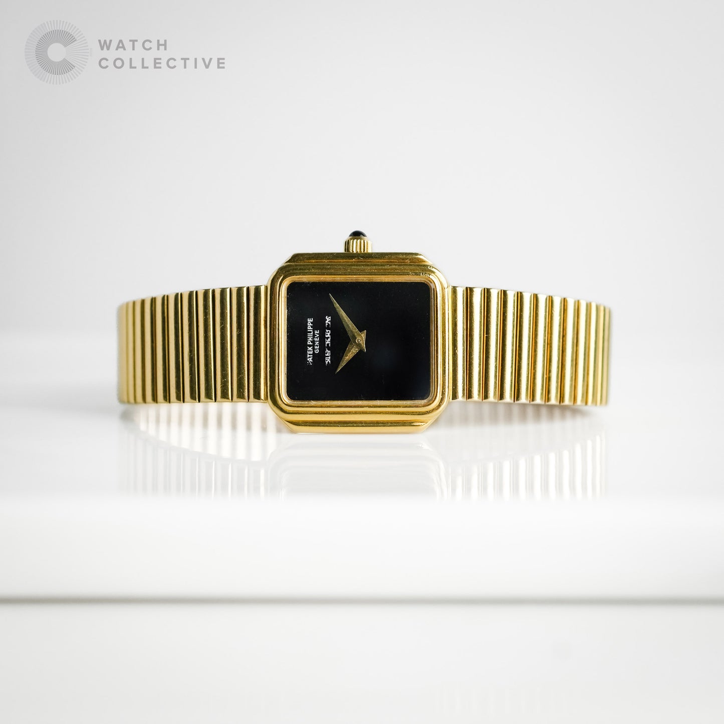 Patek Philippe Onyx Dial Gold Ingot Bracelet