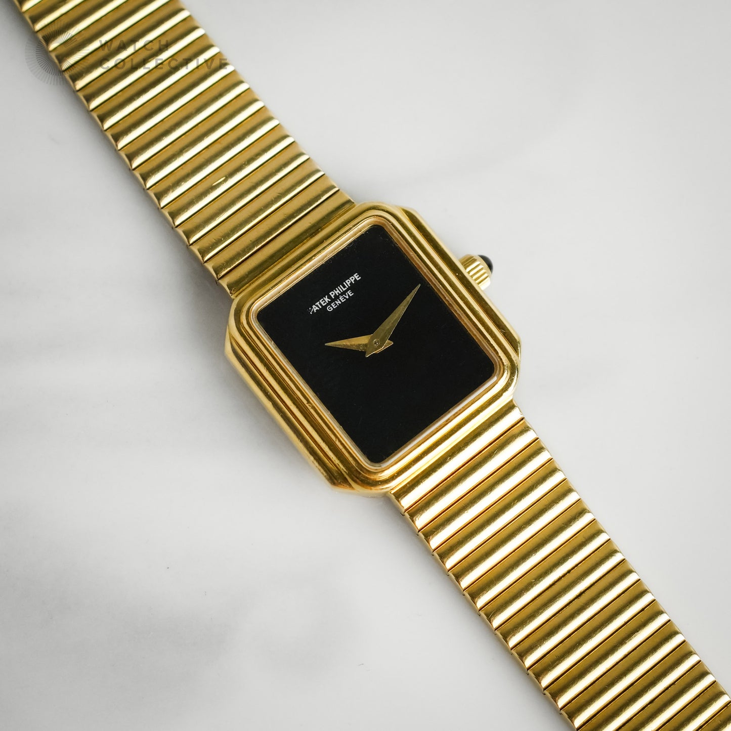 Patek Philippe Onyx Dial Gold Ingot Bracelet