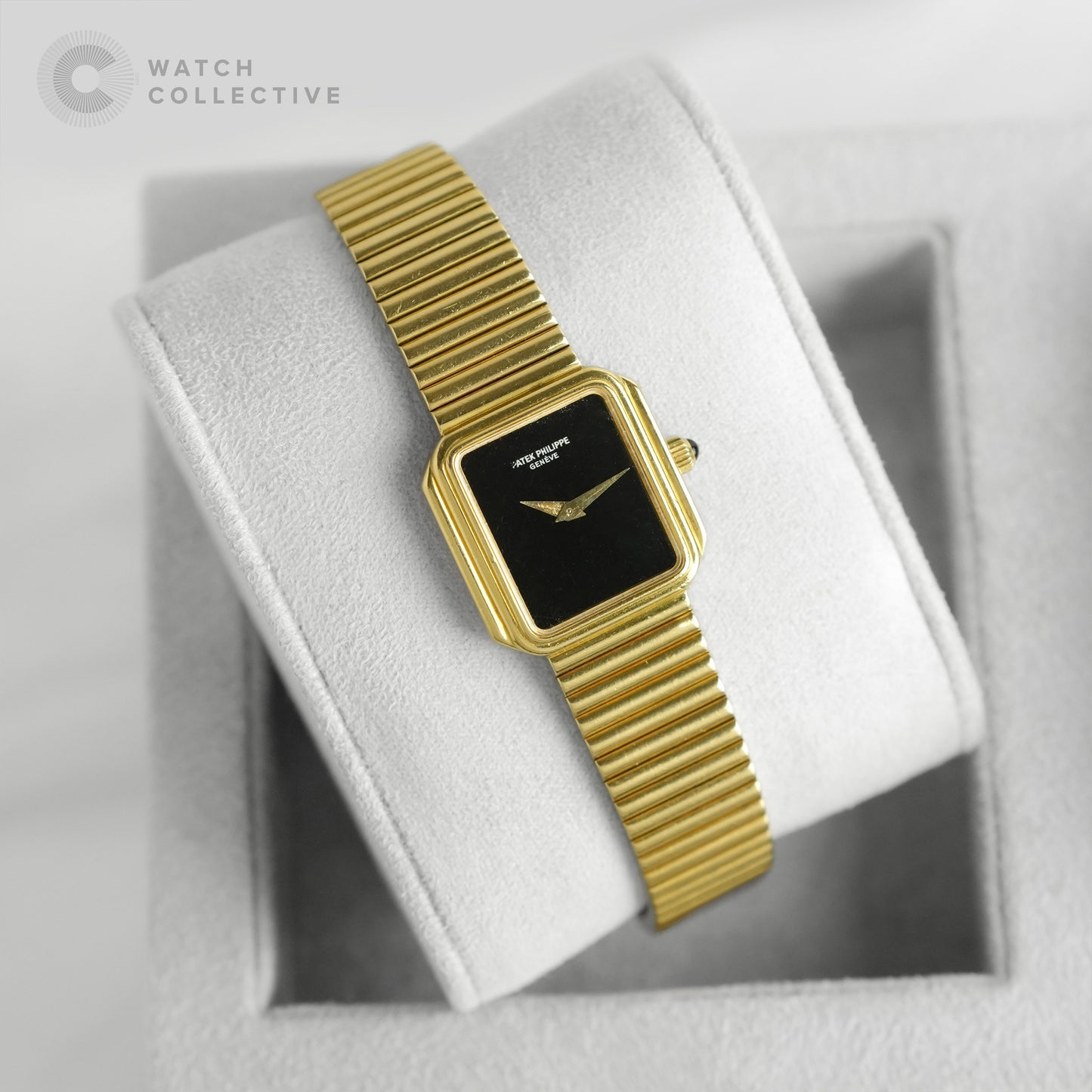 Patek Philippe Onyx Dial Gold Ingot Bracelet