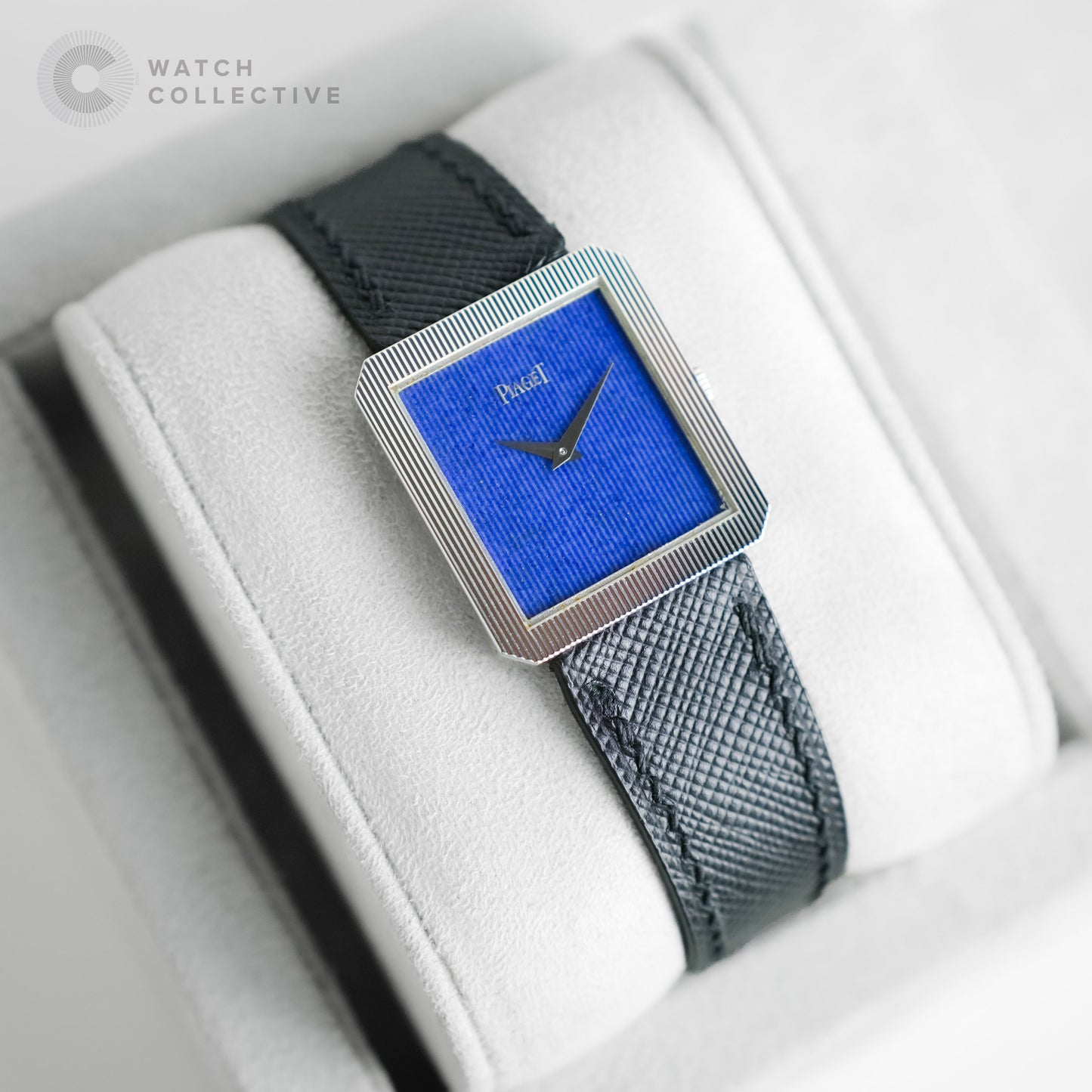 Blue Tapestry Mystery Lapis Dial Piaget Protocole 18k Manual 26x31mm 9154N
