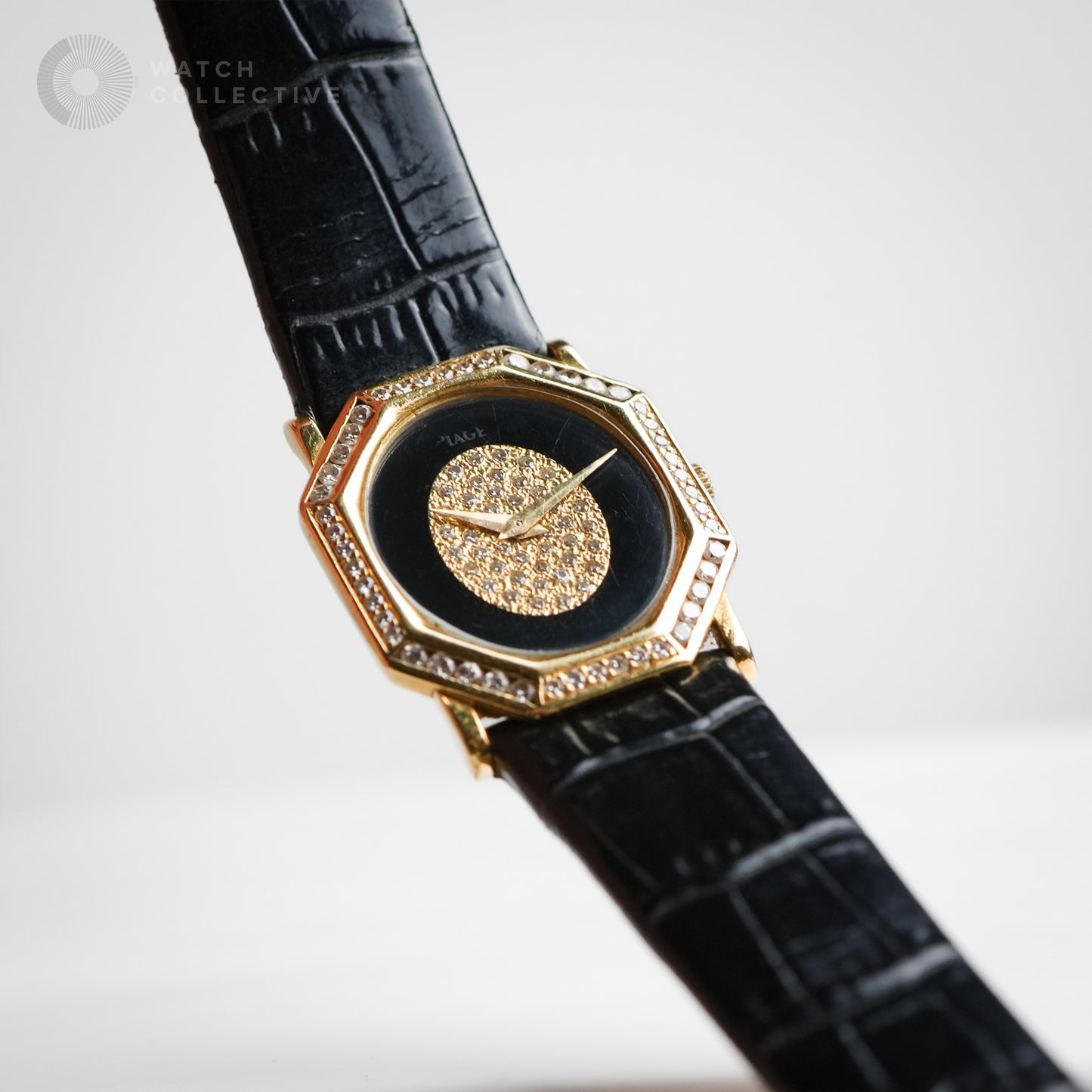 Piaget Onyx Octaganol Yellow Gold Diamond Dial 93412