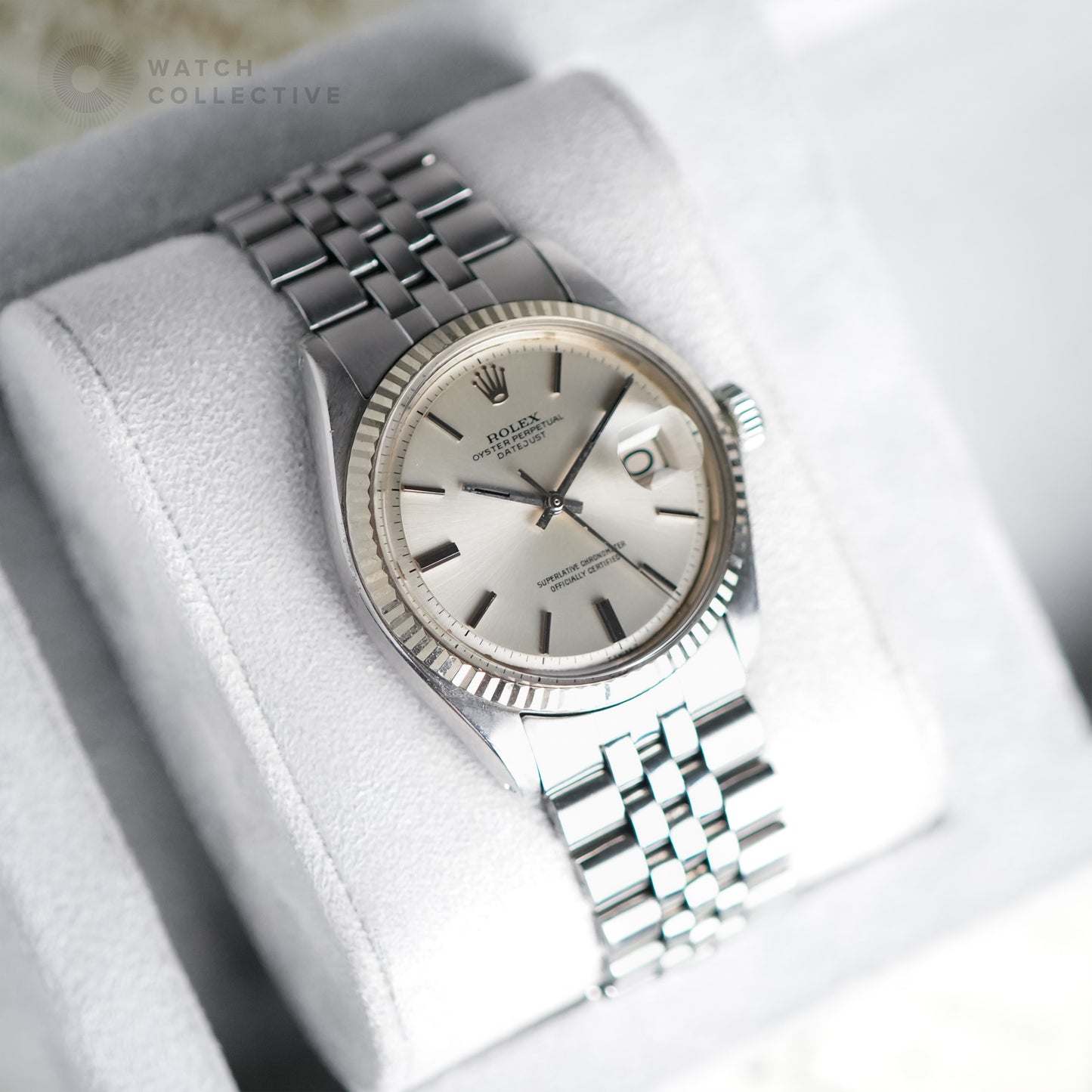 Rolex Datejust 1601 Silver Dial 36 Jubilee Bracelet | Watch & Papers