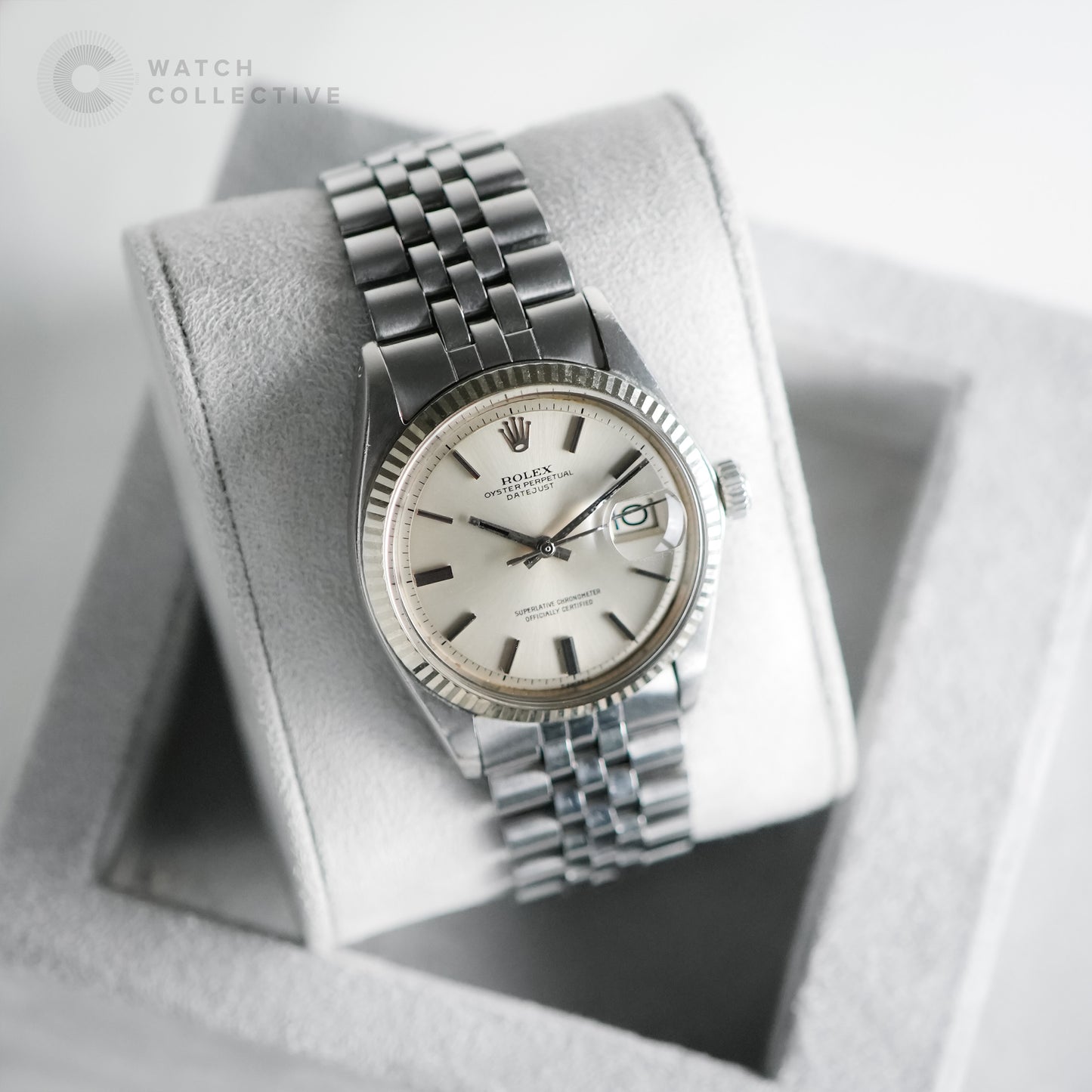 Rolex Datejust 1601 Silver Dial 36 Jubilee Bracelet | Watch & Papers