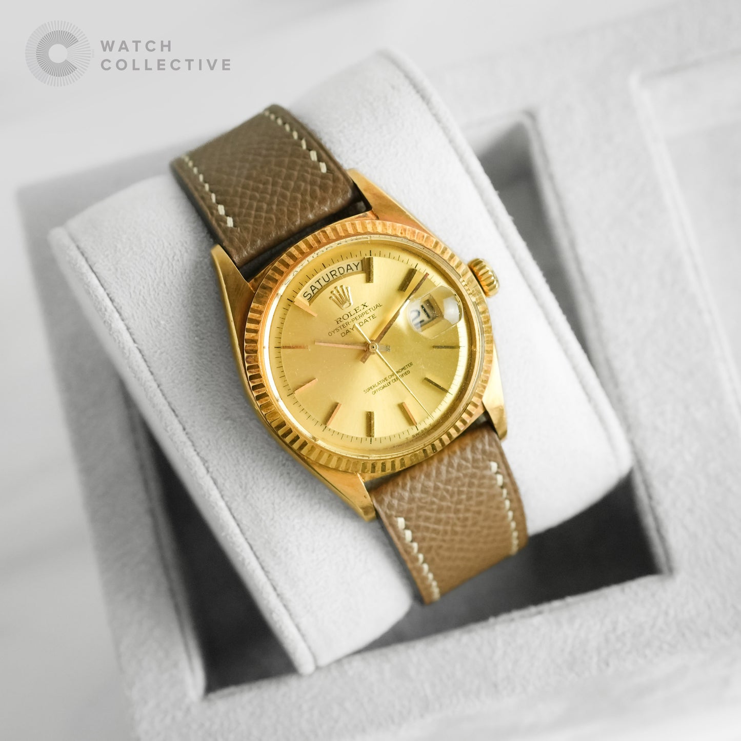 Rolex Daydate No Quickset WIDE BOY Dial Japanese Bracelet 1803