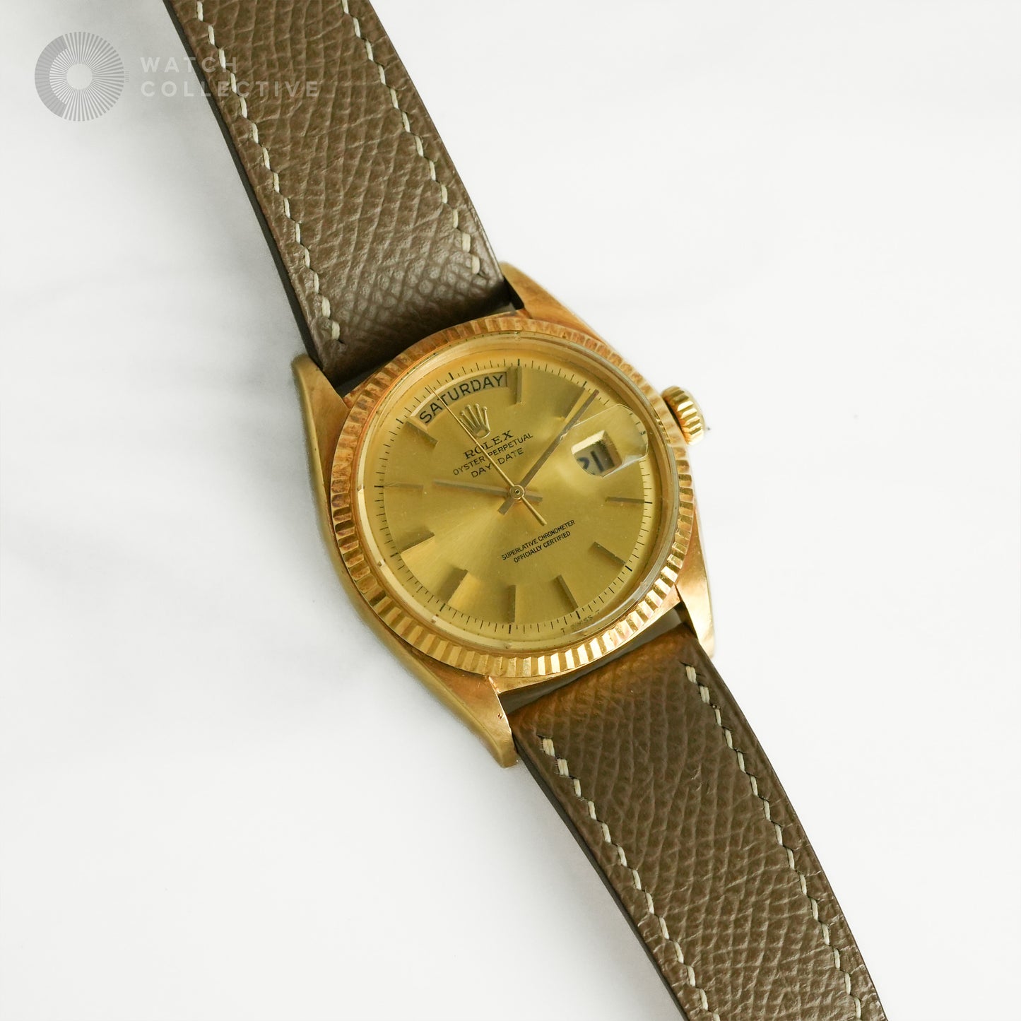 Rolex Daydate No Quickset WIDE BOY Dial Japanese Bracelet 1803
