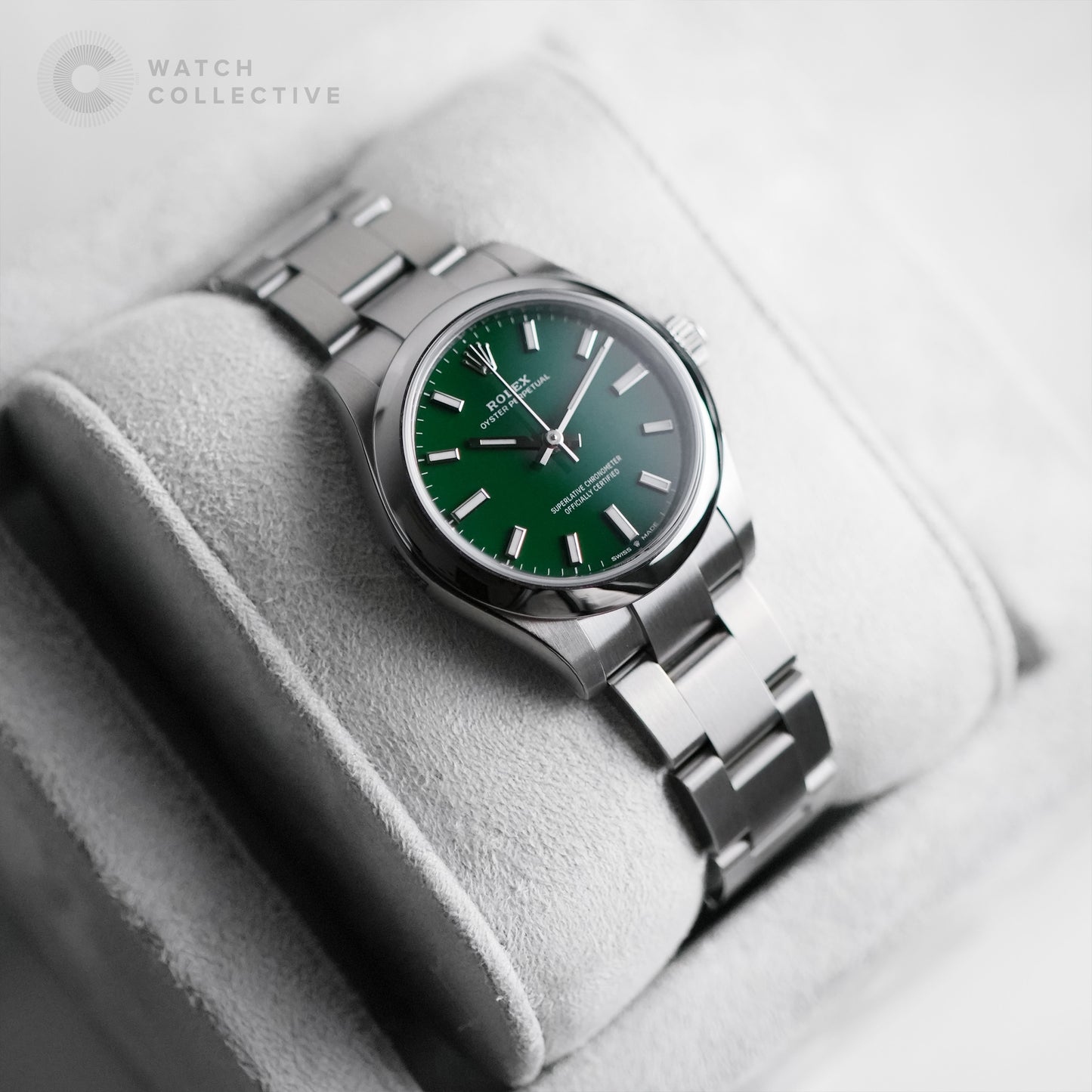 Rolex Oyster Perpetual Green 31mm 277200 | Brand New & Complete Set