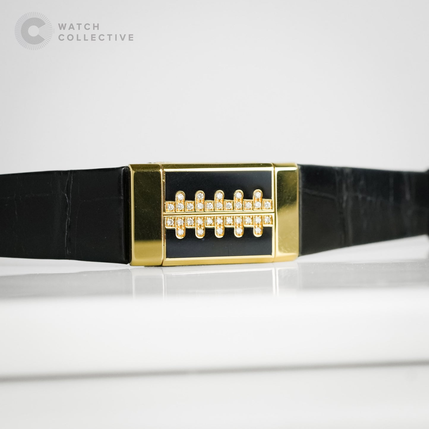 Van Cleef and Arpels Domino 39 with Black Enamel Casing 17x30mm Quartz