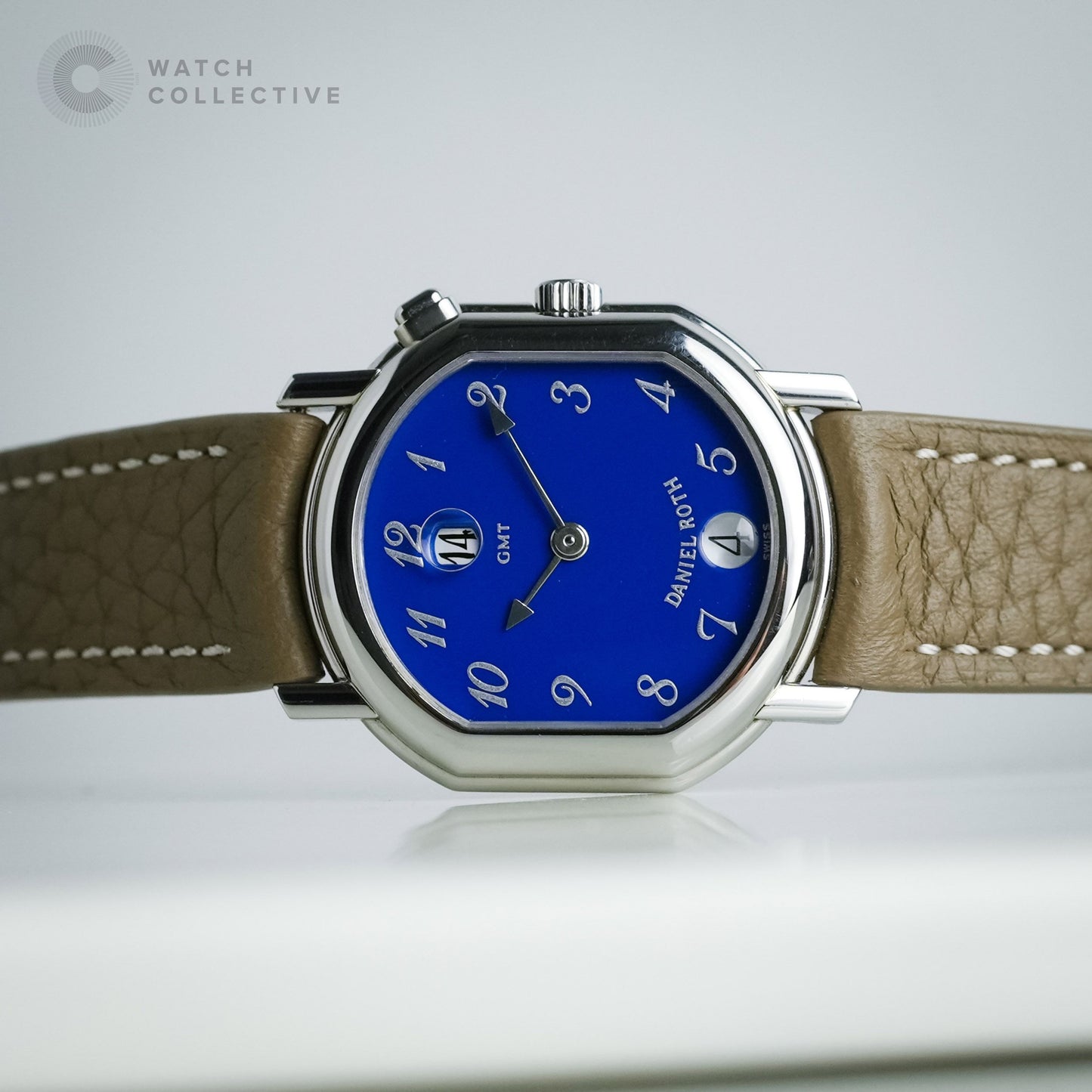 Daniel Roth Le Sentier lacquer blue breguet numerals GMT 33x38mm C447
