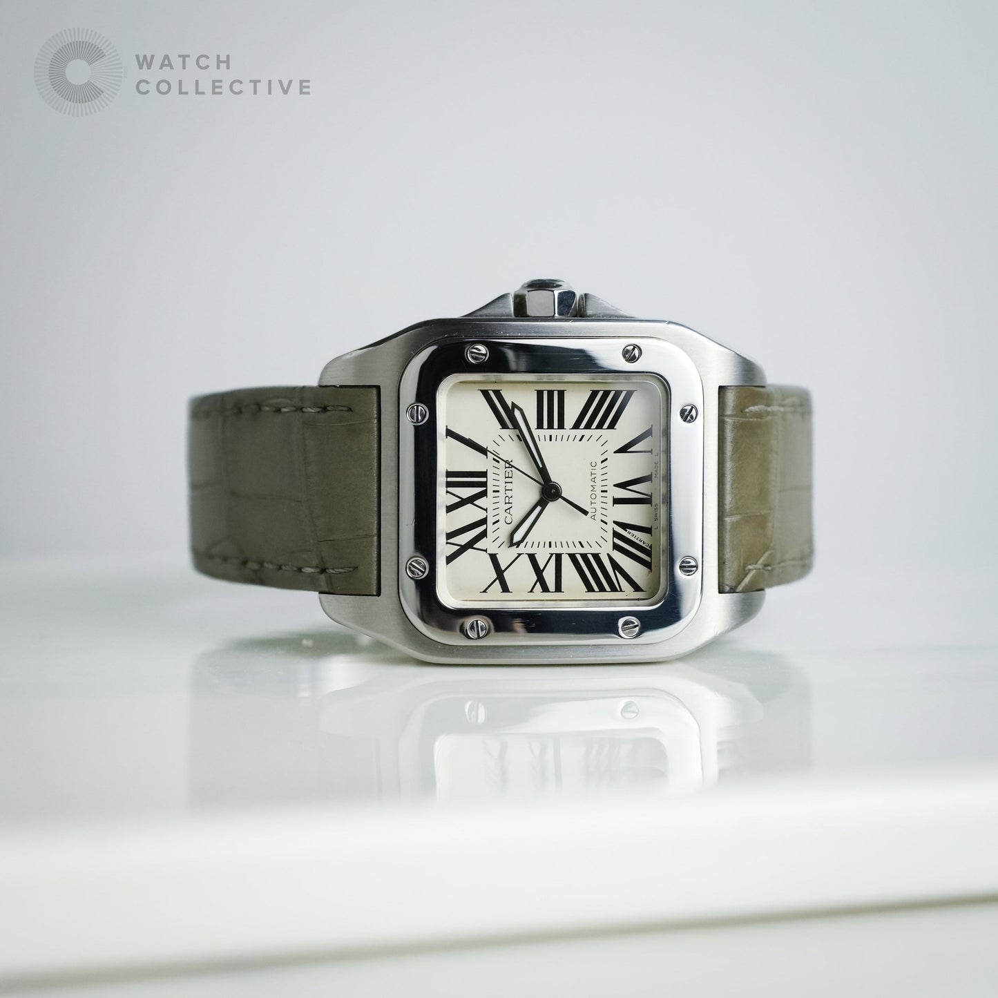 Cartier Santos 100M Stainless steel 33x44mm automatic 2878 Complete Set 2013