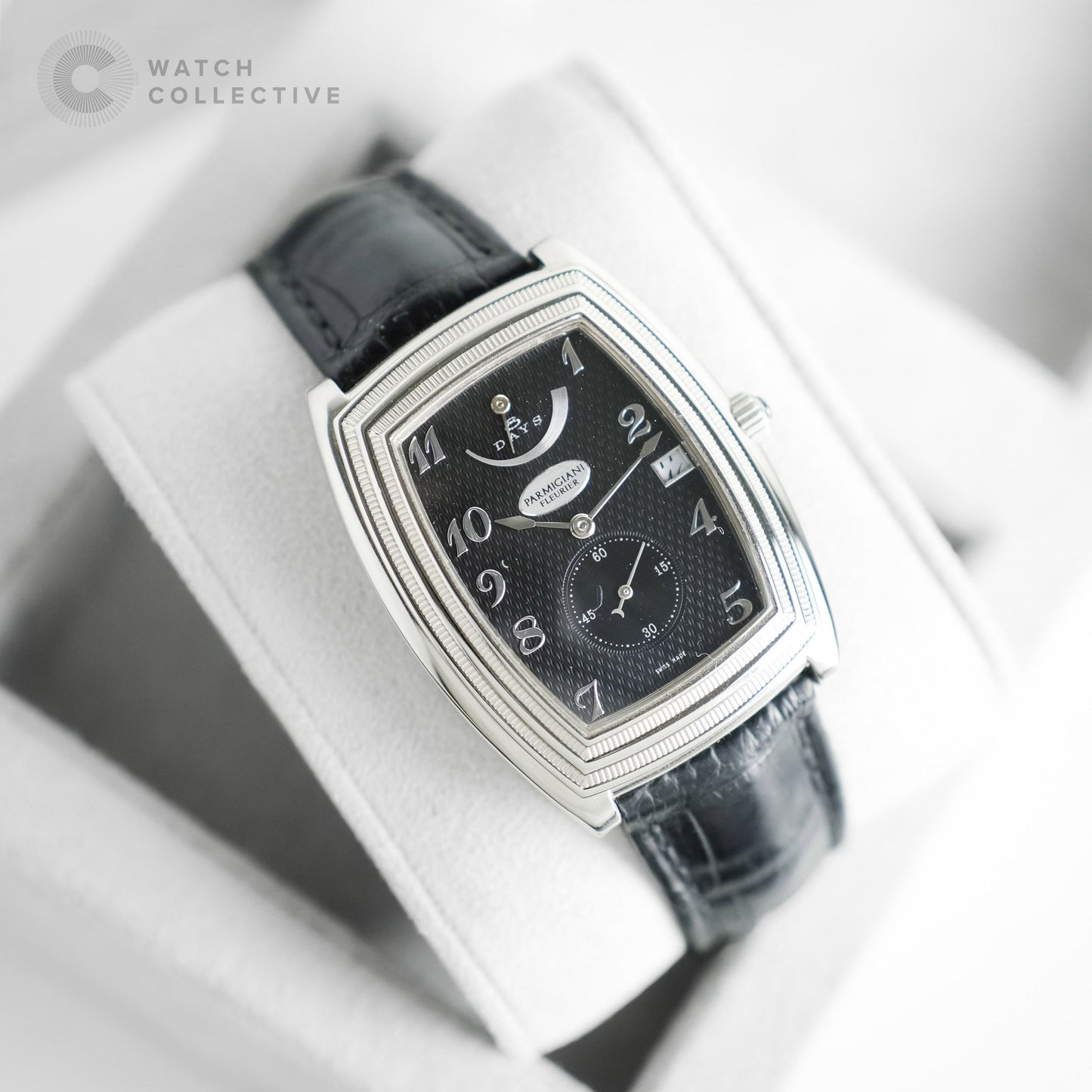 🎁Complete Set🥰 Parmigiani Fleurier Ionica Hebdomadaire 8 days white gold 34 x 45mm manual C02060