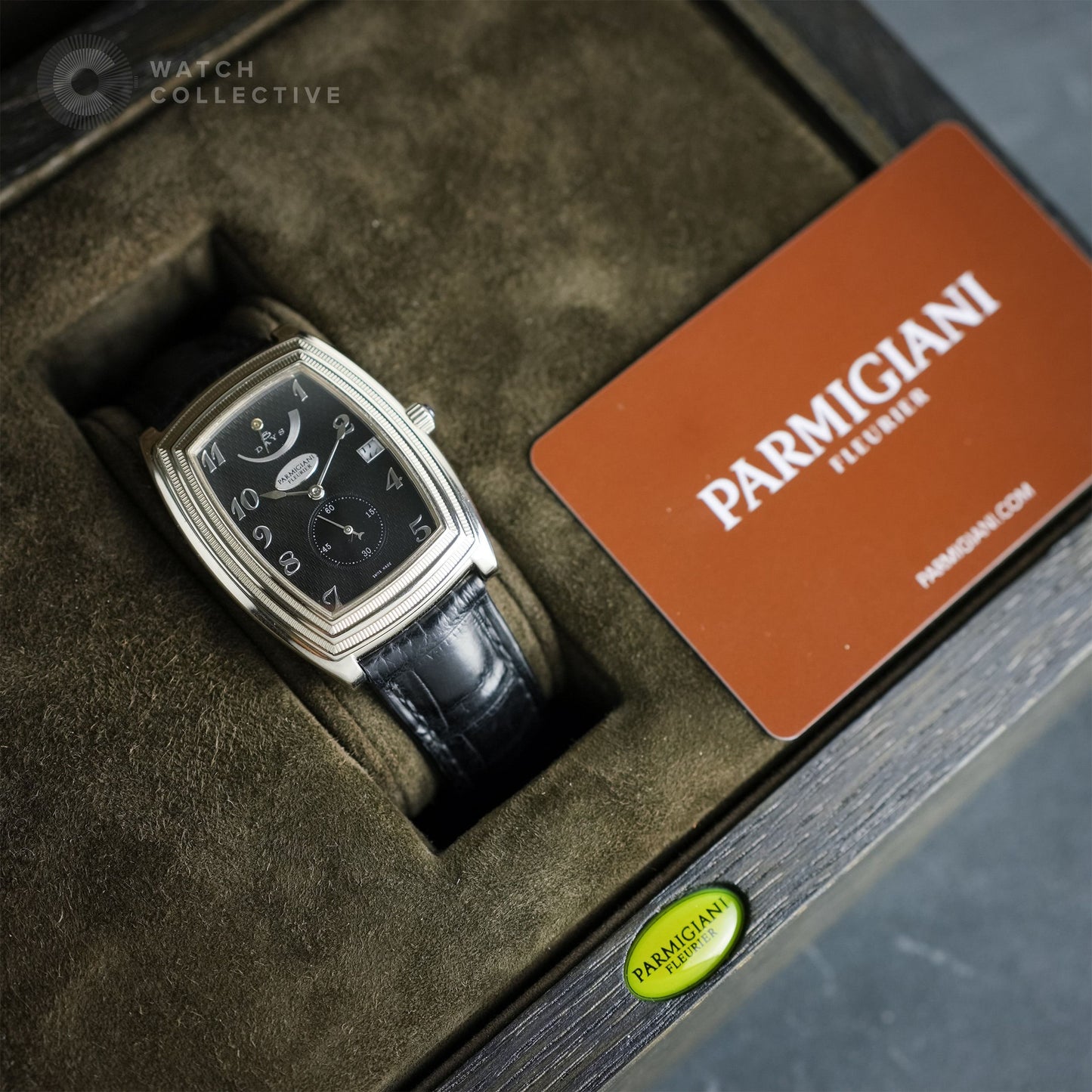 🎁Complete Set🥰 Parmigiani Fleurier Ionica Hebdomadaire 8 days white gold 34 x 45mm manual C02060