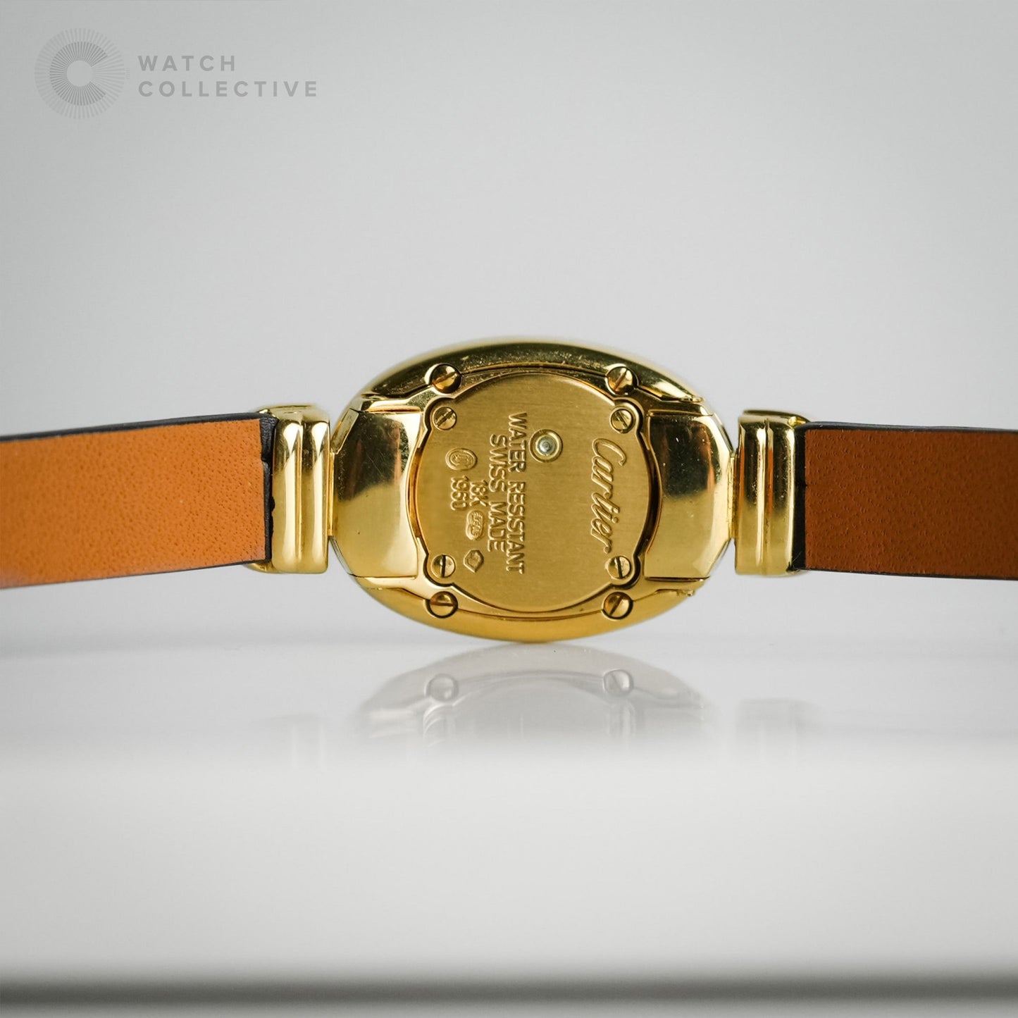 Cartier Baignoire Factory Set Diamonds 18k Yellow Gold 18mm Quartz 1960