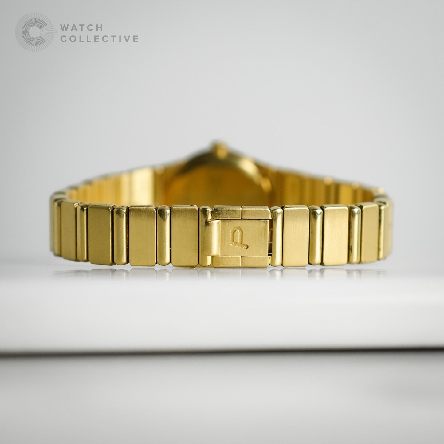 Piaget Mini Polo Factory 18k Yellow Gold diamond bezel 21mm quartz 8296 C 701