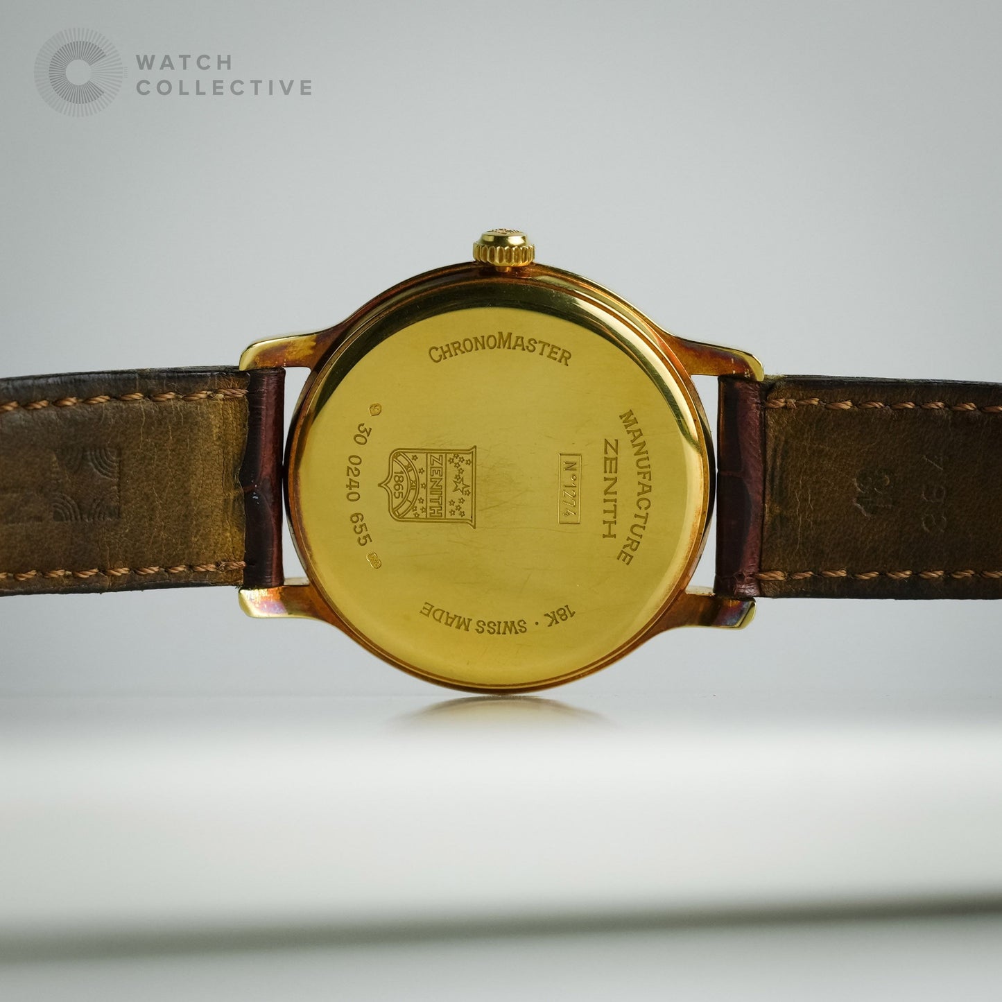 FULL SET 1997 Zenith Elite Power Reserve chronometer 18k yellow gold 30.0240.655