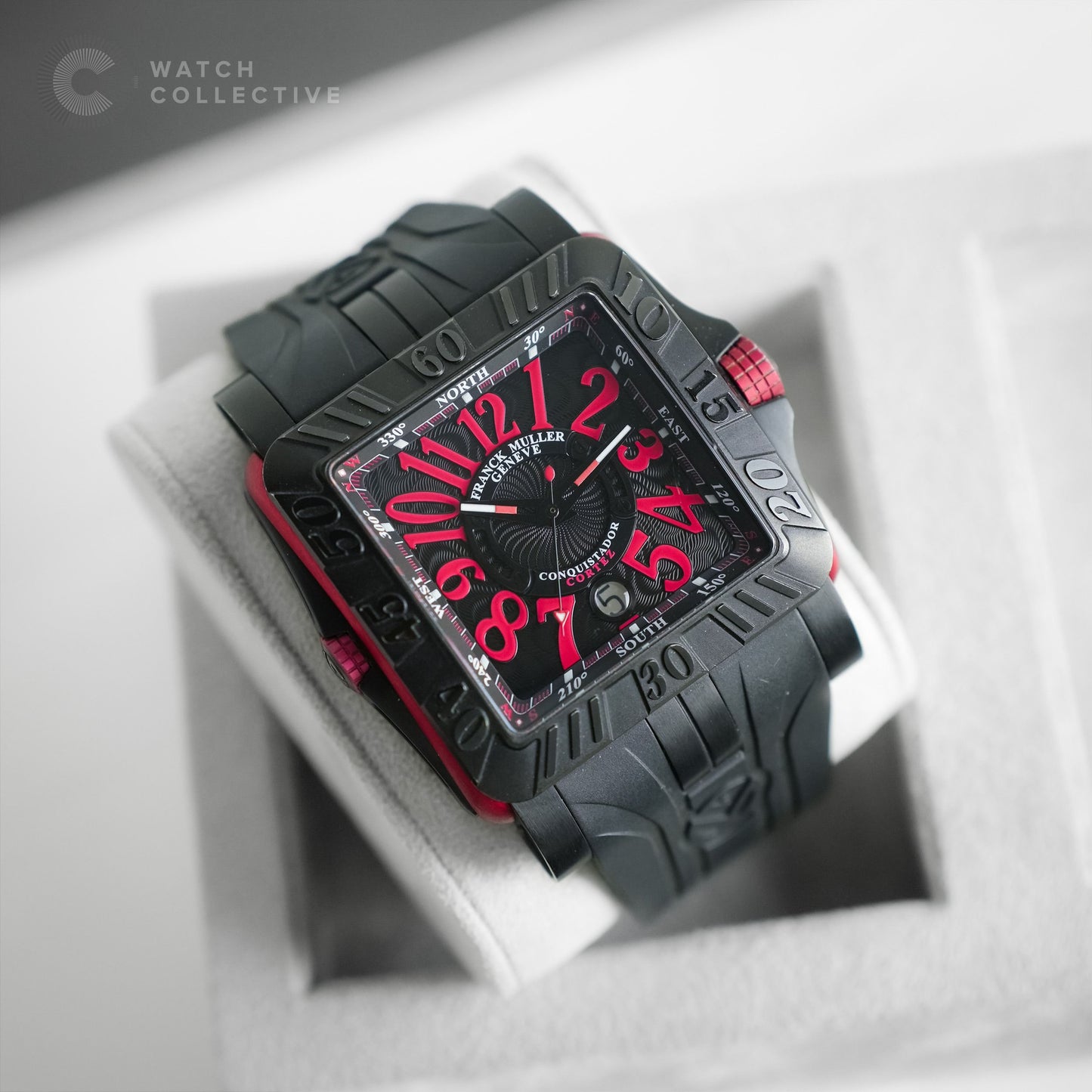 Full Set - Franck Muller Conquistador Cortez Titanium Automatic 44mm rubber strap 10900 SC DT GPG