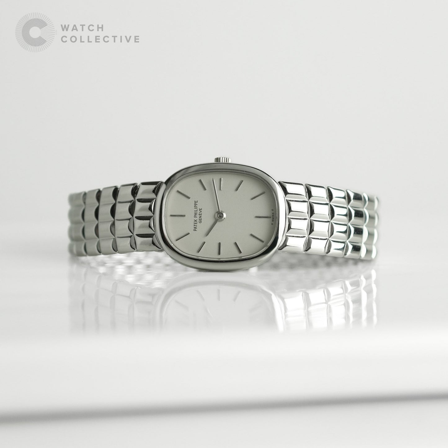 Patek Philippe Ellipse quartz White Gold Ivory dial 20mm (55gms) 4764/5