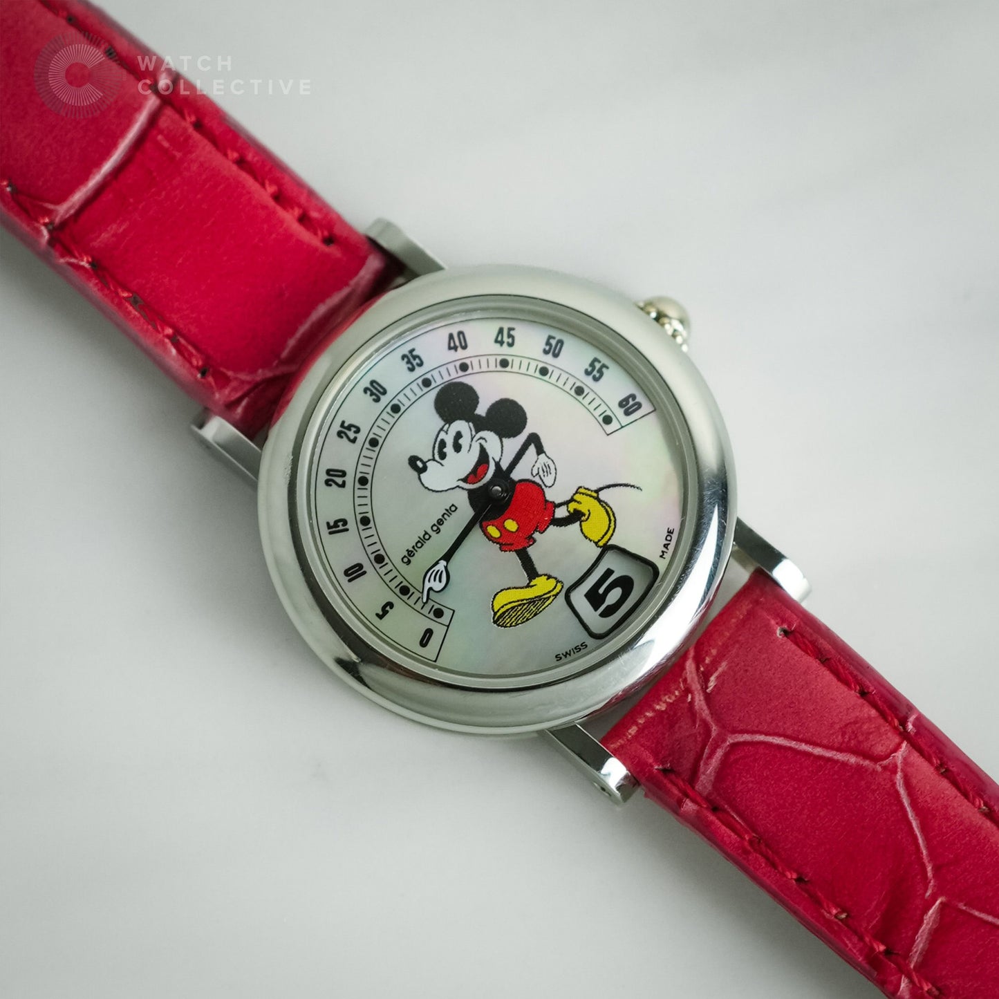 JUMPING HOUR MICKEY Gerald Genta retro fantasy Mickey jumping hour, Quartz in steel