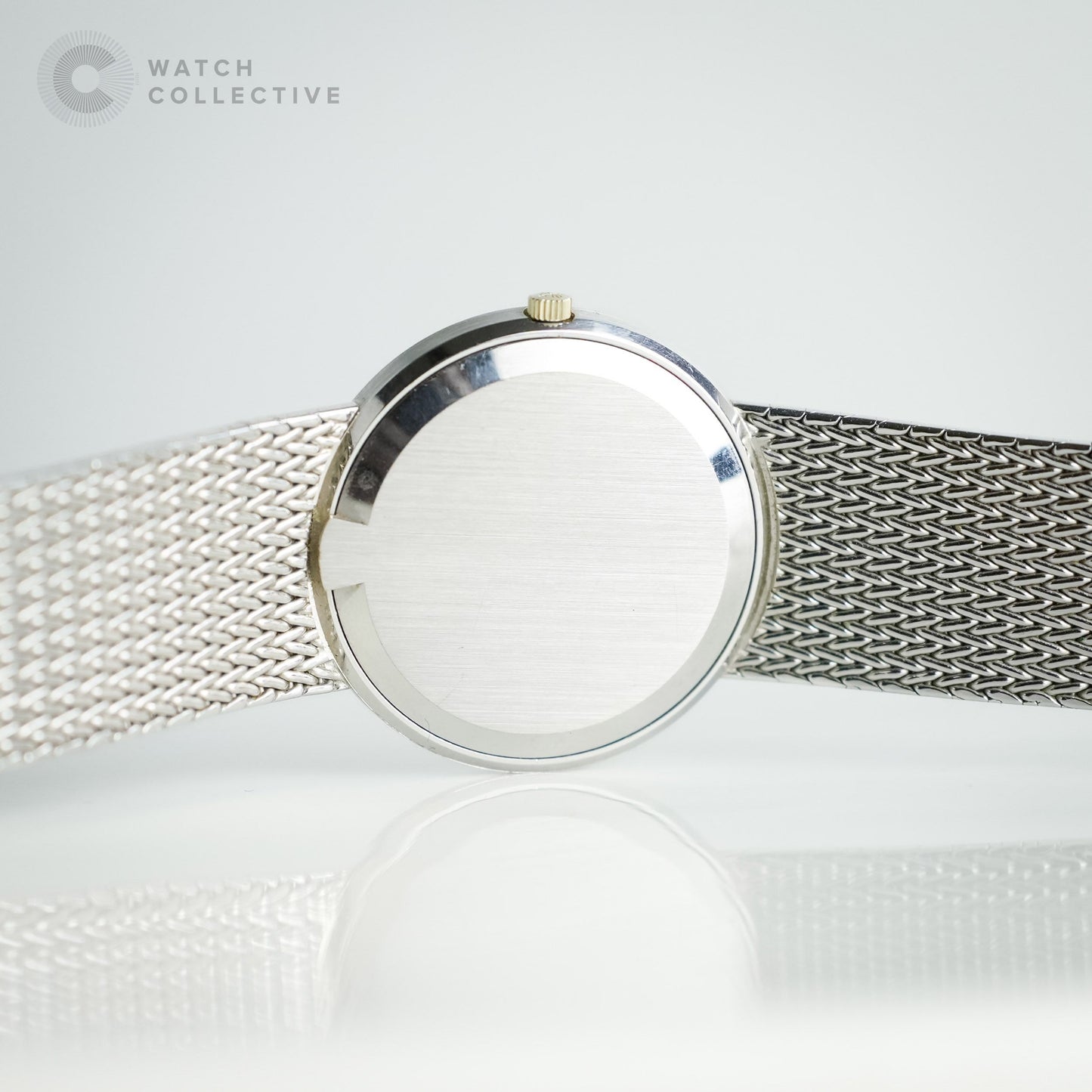 Patek Philippe Vintage White gold integrated bracelet watch with hobnail bezel and dial