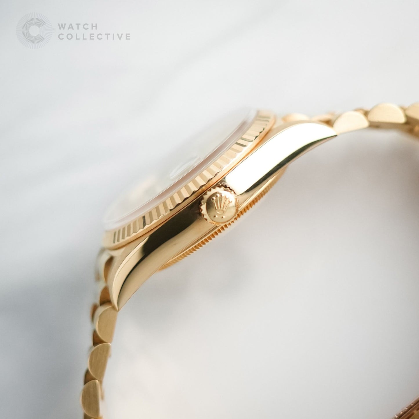 Rolex Daydate 18038 18k Yellow Gold Champagne Stick