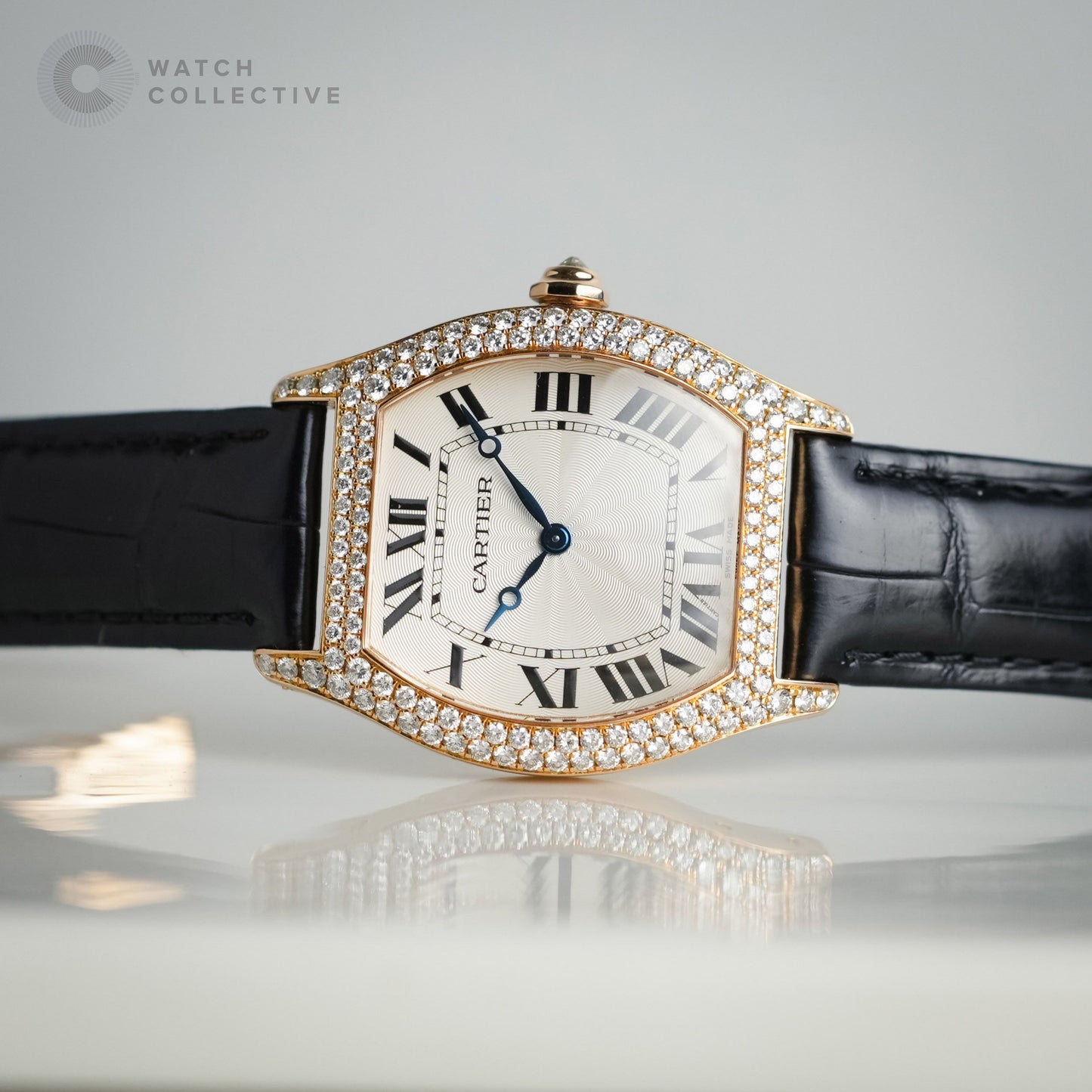 Cartier Tortue Rose Gold NOS 2023 FACTORY with factory diamonds 43mm manual WA503951