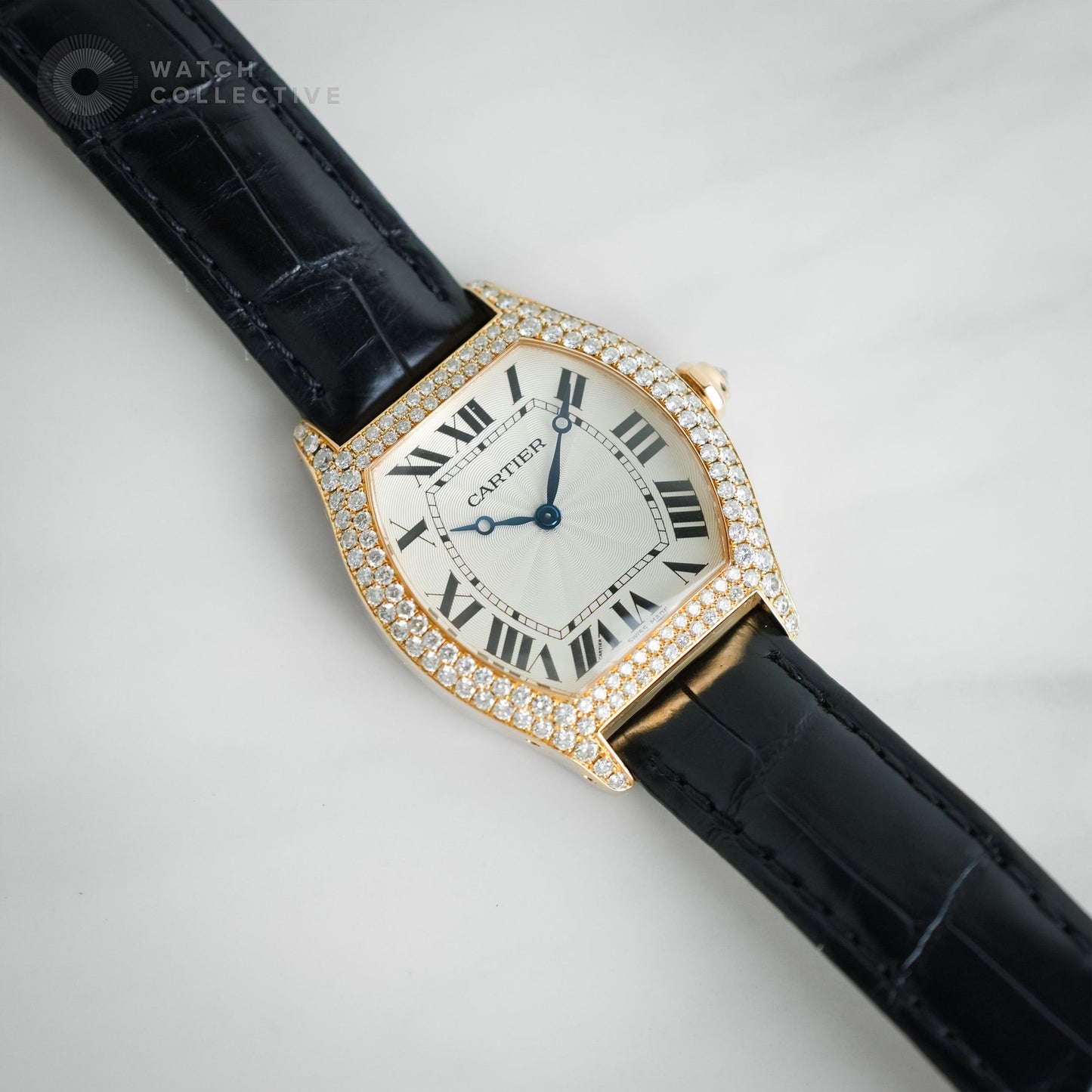 Cartier Tortue Rose Gold NOS 2023 FACTORY with factory diamonds 43mm manual WA503951