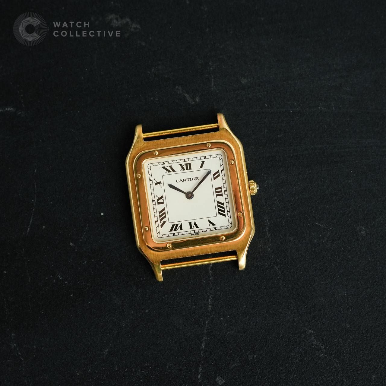 Cartier Santos Dumont 18k Yellow Gold Extra plate Paris dial 96054