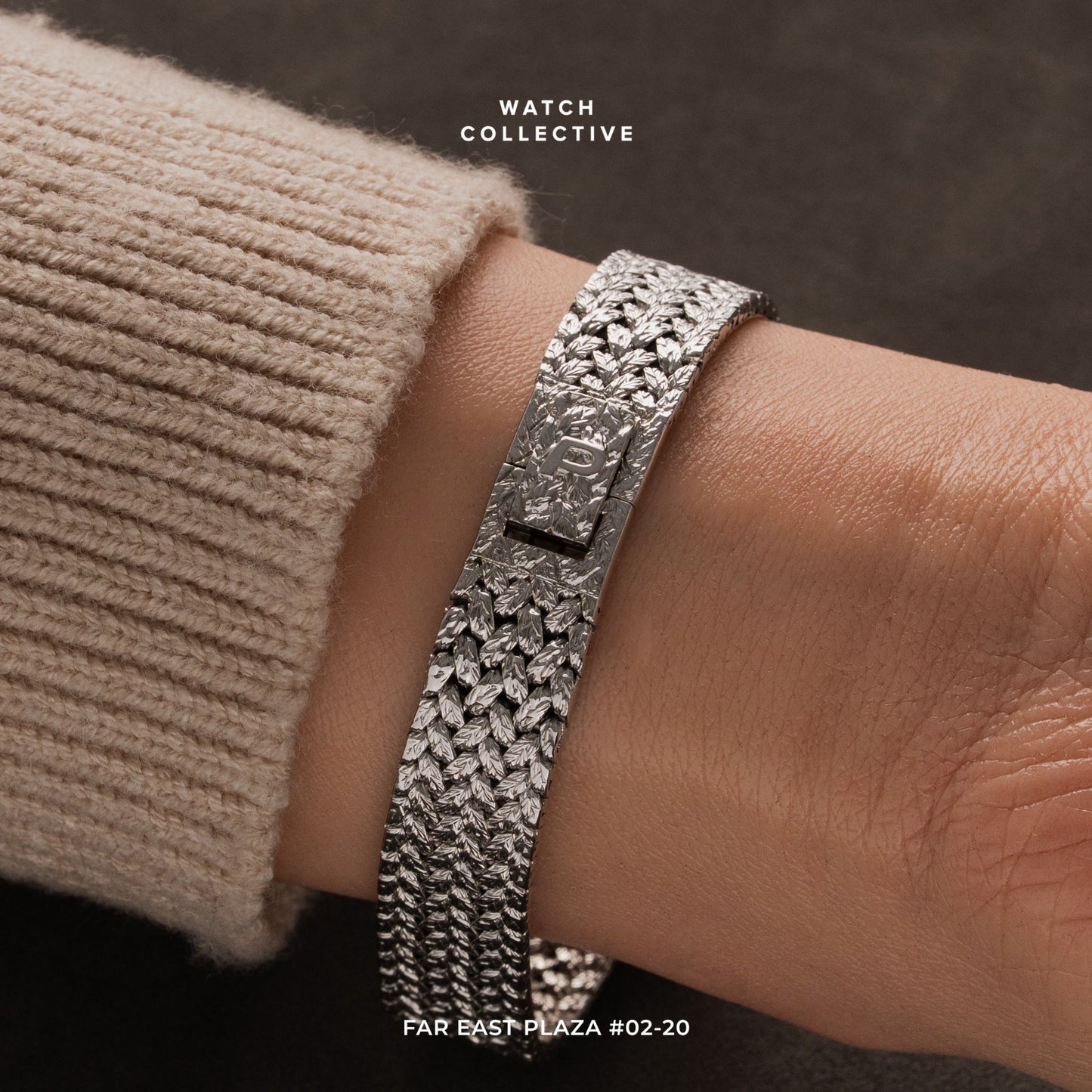 Piaget Vintage Heart-shaped case 18k White Gold Pave diamond dial 20.5mm quartz 8446 D 2