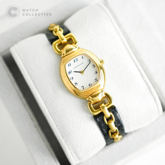 Audemars Piguet Audemarine 18k Yellow Gold White dial, black Arabic numerals and hands quartz tonneau 66559BA