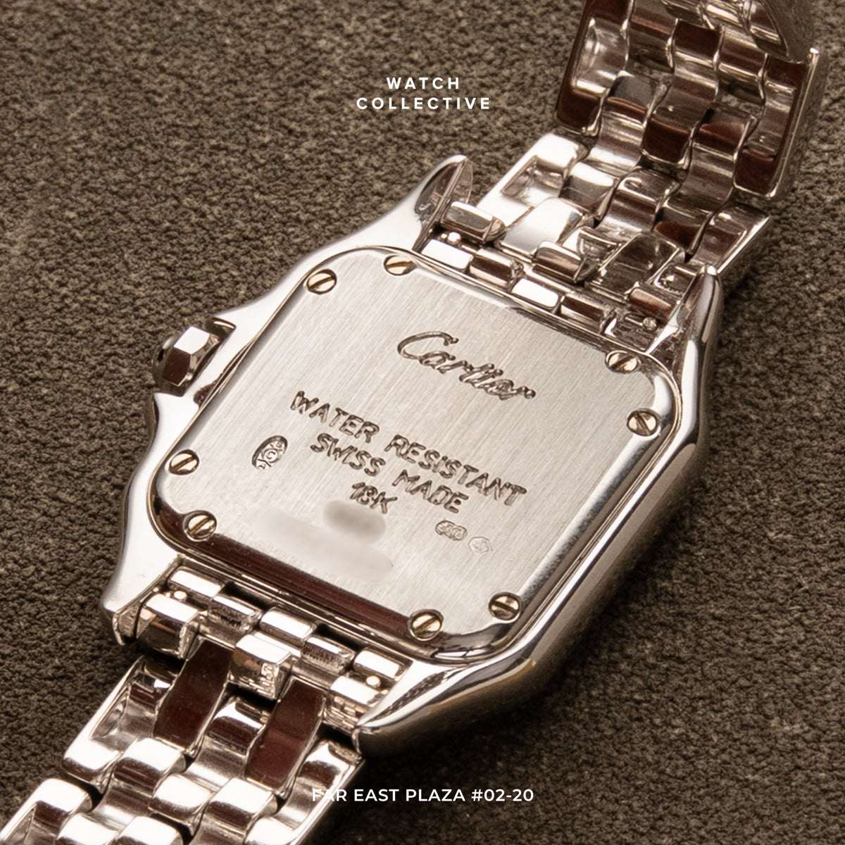 Cartier Panthere Lady Factory Diamond Pave Dial Case Beze Bracelet 18k White Gold 22mm Quartz 1660