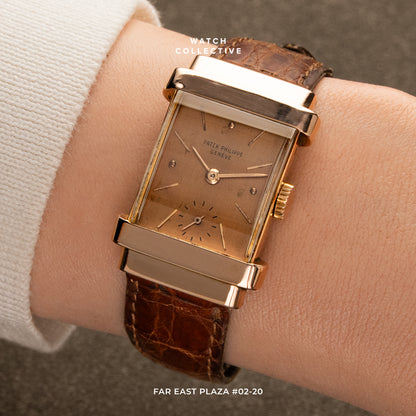 Patek Philippe Top Hat Salmon Dial 18k Rose Gold 21mm Manual 1450