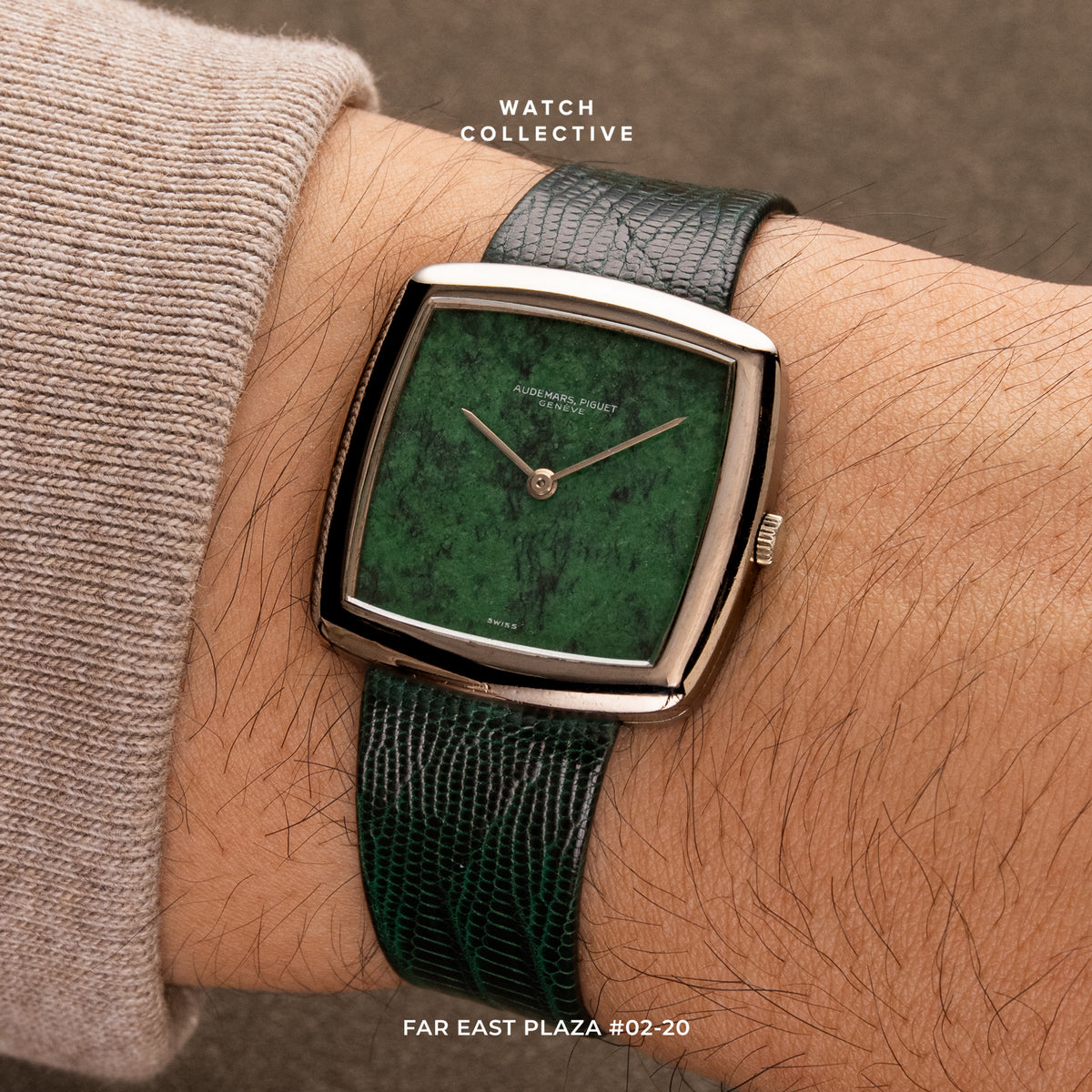 Audemars Piguet Jade Maw sit sit Dial 18k White Gold Cushion 30mm Manual
