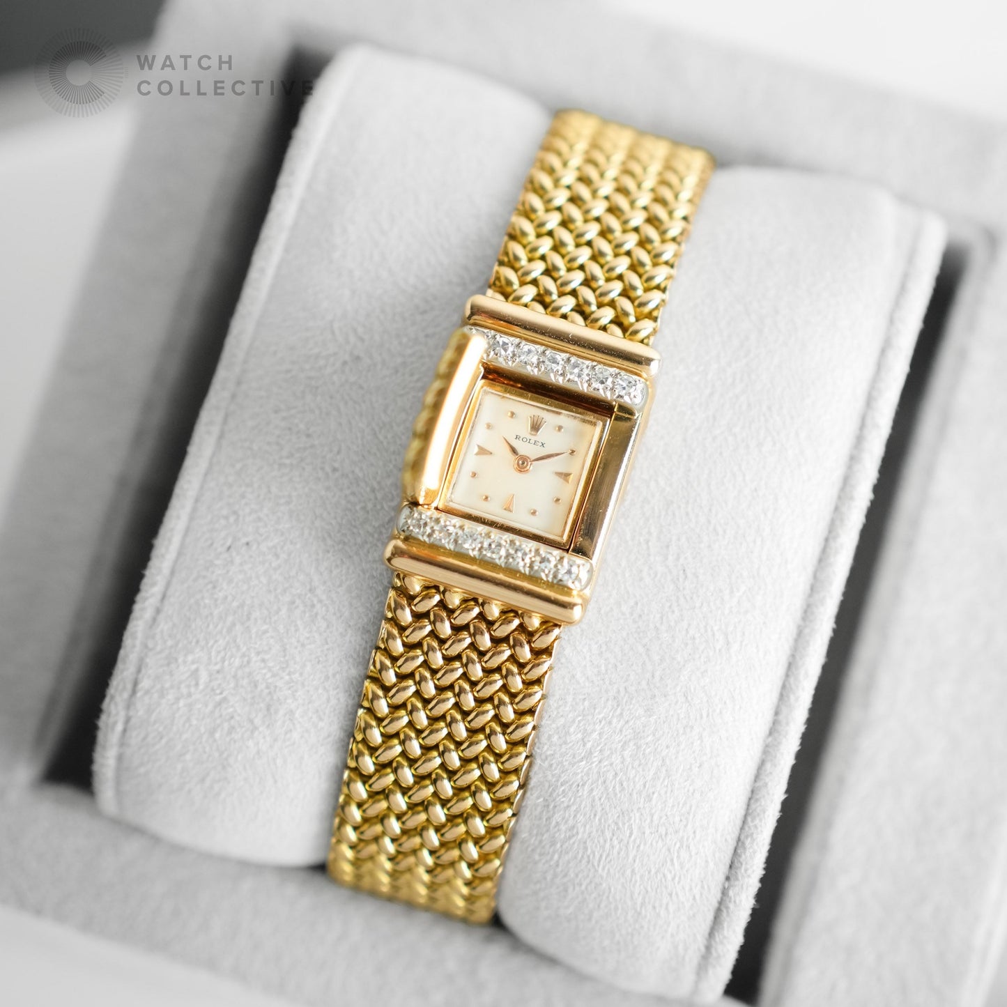 Rolex New Old Stock 18kt Rose Gold Secret Watch, Factory diamonds, circa 1952 (18mm)