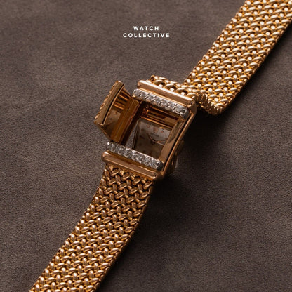 Rolex New Old Stock 18kt Rose Gold Secret Watch, Factory diamonds, circa 1952 (18mm)