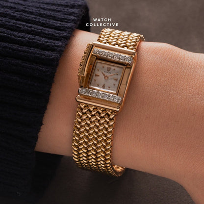 Rolex New Old Stock 18kt Rose Gold Secret Watch, Factory diamonds, circa 1952 (18mm)