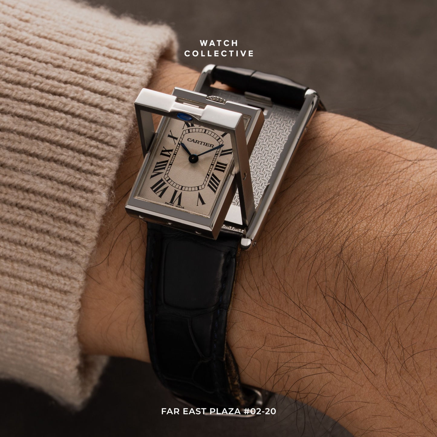 Cartier Tank Basculante Stainless Steel 25mm manual 2390