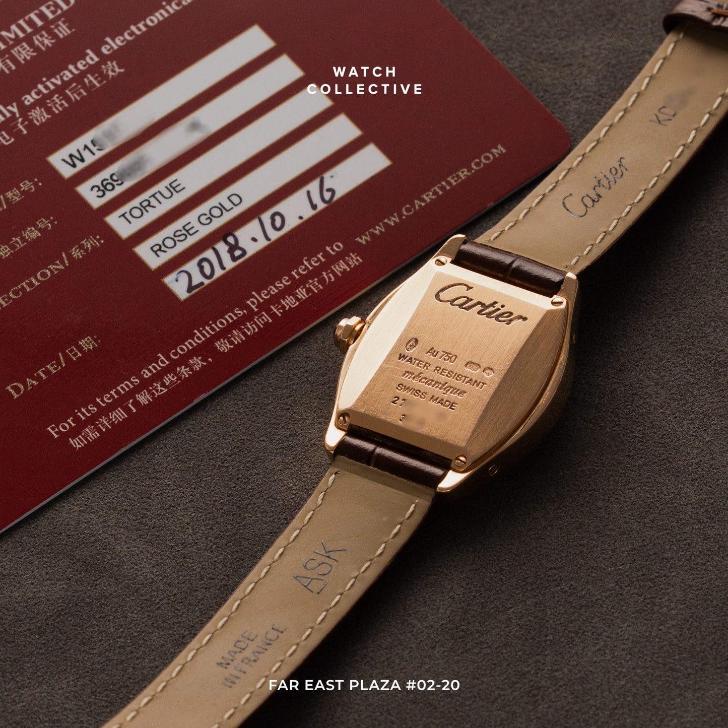Cartier Mini Tortue 18k Rose Gold 24mm manual W1556360